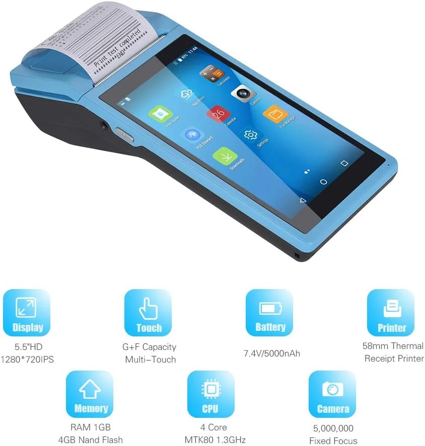 پرینتر PDA دستی همه کاره Fawoonu، ترمینال POS هوشمند، چاپگرهای قابل حمل بی سیم، ترمینال پرداخت هوشمند با قابلیت BT/WiFi/USB OTG/ ارتباطات 3G پرینتر PDA دستی همه کاره Fawoonu، ترمینال POS هوشمند، چاپگرهای قابل حمل بی سیم، ترمینال پرداخت هوشمند با قابلیت BT/WiFi/USB OTG/ ارتباطات 3G