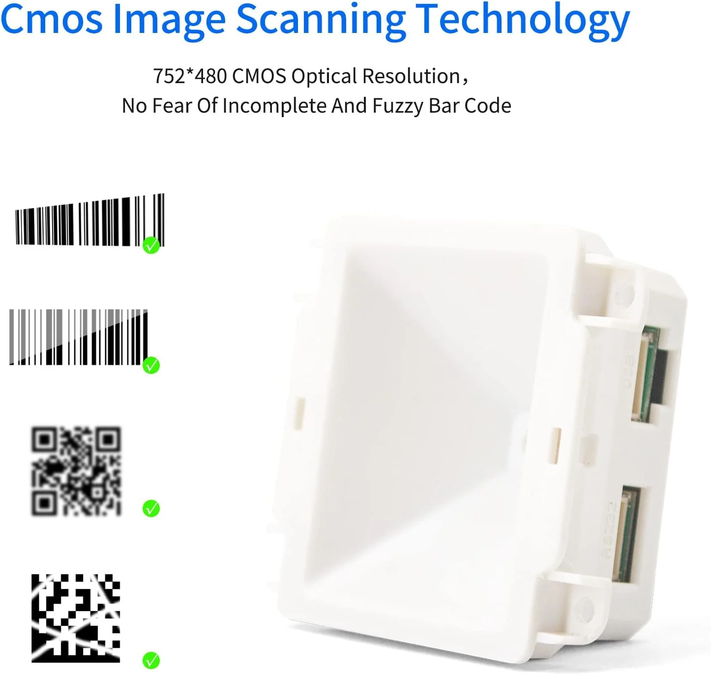اسکنر بارکد یک بعدی و دو بعدی تعبیه شده Labymos، ماژول اسکنر کد QR، اتصال USB برای دستگاه گیت، بررسی بلیط، پرداخت موبایلی اسکنر بارکد یک بعدی و دو بعدی تعبیه شده Labymos، ماژول اسکنر کد QR، اتصال USB برای دستگاه گیت، بررسی بلیط، پرداخت موبایلی