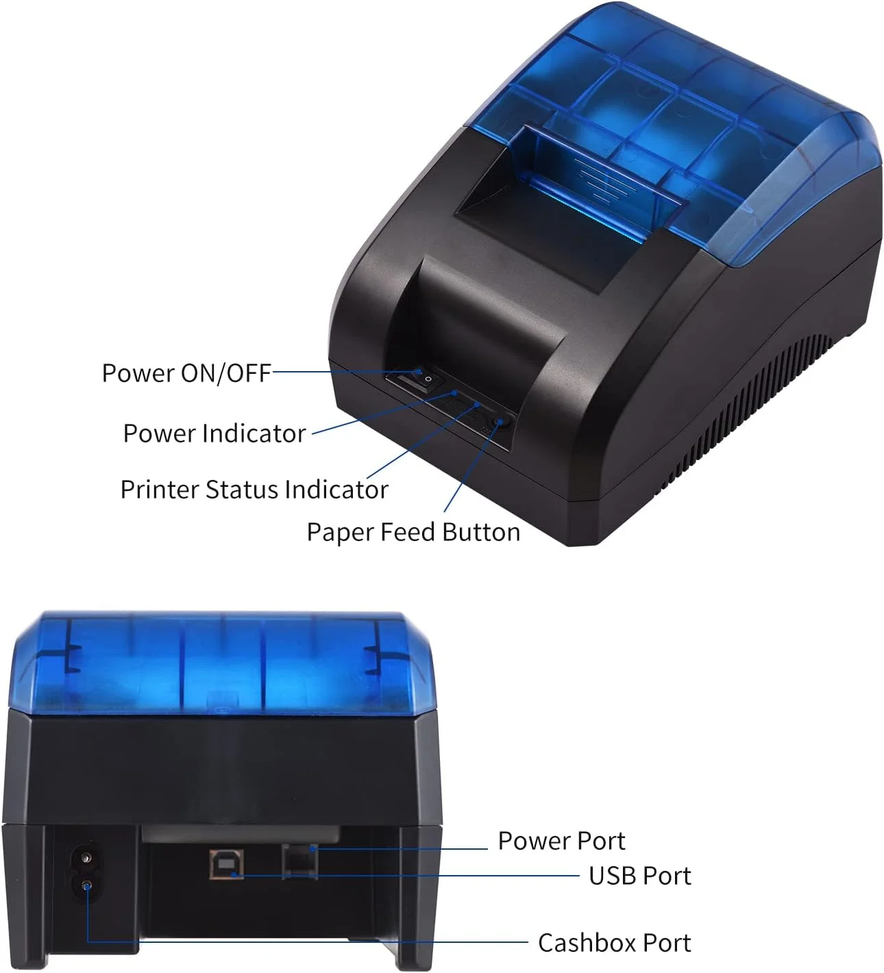 چاپگر رسید 58 میلیمتری رومیزی USB BT اتصال بیسیم با چاپ لوگو بارکد 1 رول کاغذ داخل سازگار با iOS Android Windows برای فروش رستوران فروشگاه خردهفروشی چاپگر رسید 58 میلیمتری رومیزی USB BT اتصال بیسیم با چاپ لوگو بارکد 1 رول کاغذ داخل سازگار با iOS Android Windows برای فروش رستوران فروشگاه خردهفروشی