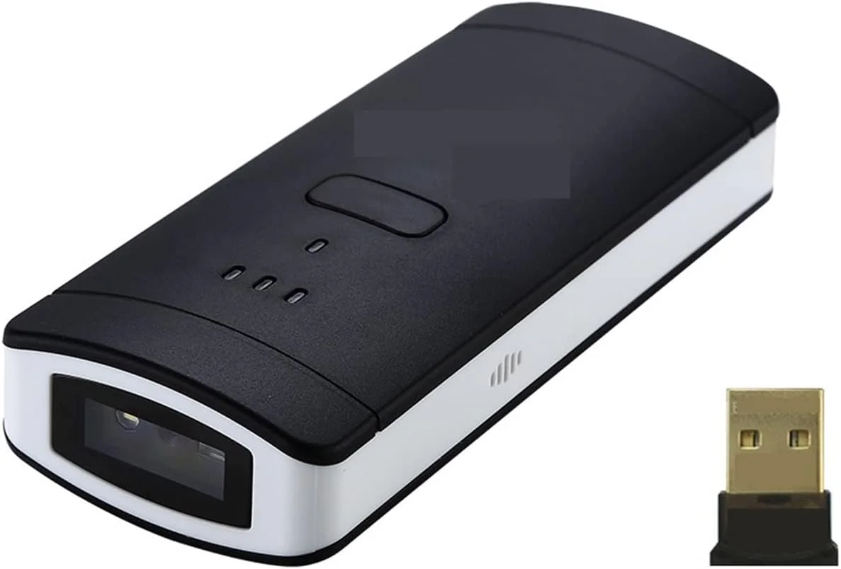 اسکنر بارکد دستی RTYUTT بی سیم بلوتوثی اسکنر بارکد 2D PDF417 DataMatrix QR Code Reader برای اسکنر مینی 2D جیبی