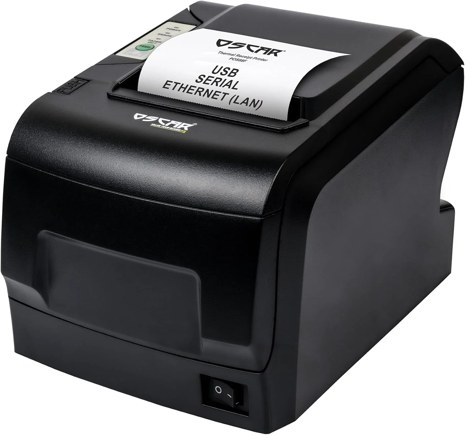 چاپگر رسید حرارتی 80 میلی متری OSCAR Value Your Business POS88F USB+Serial+Ethernet با برش خودکار و بوق آشپزخانه رنگ مشکی