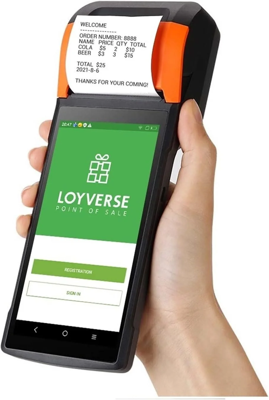 سیستم POS موبایل دستی FURLOU 4G V2 Pro با چاپگر حرارتی بی سیم Wifi PDA چاپگر رسید برچسب توزیع، چاپگرهای برچسب (رنگ: V2 Pro با پایه، اندازه: M)