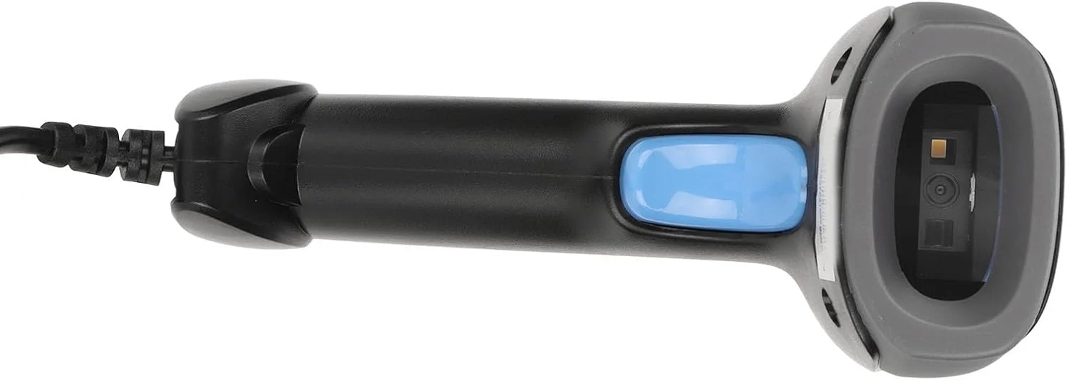 اسکنر بارکد USB مدل POENVFPO، بارکدخوان QR سیمی دستی با سرعت تصویربرداری بالا برای اسکن بارکد روی کاغذ و نمایشگر