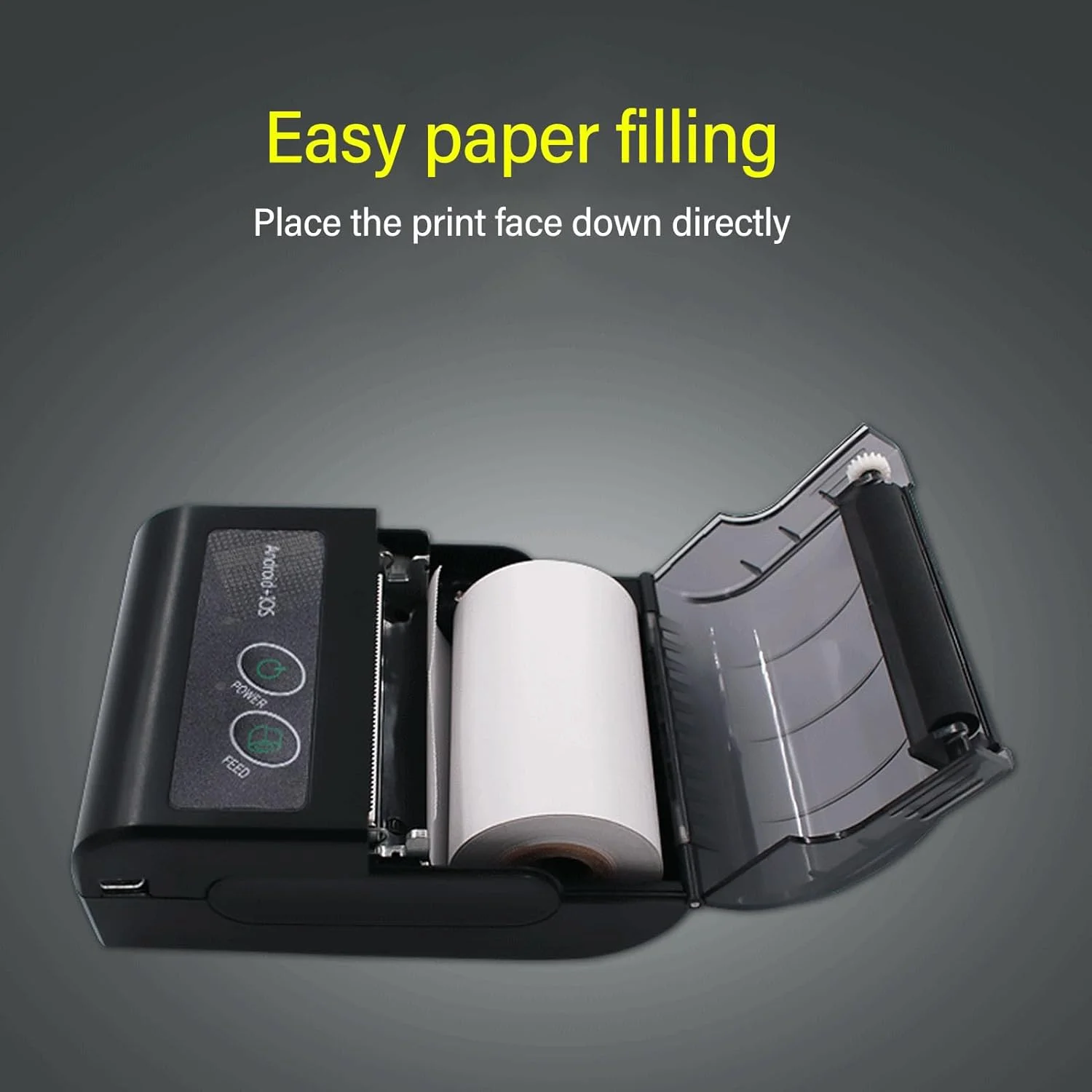 چاپگر رسید بلوتوثی Bewinner، چاپگر حرارتی قابل حمل، چاپگر مینی بلیط بی سیم با قابلیت خواب/بیدار شدن خودکار برای فروش رستوران ها