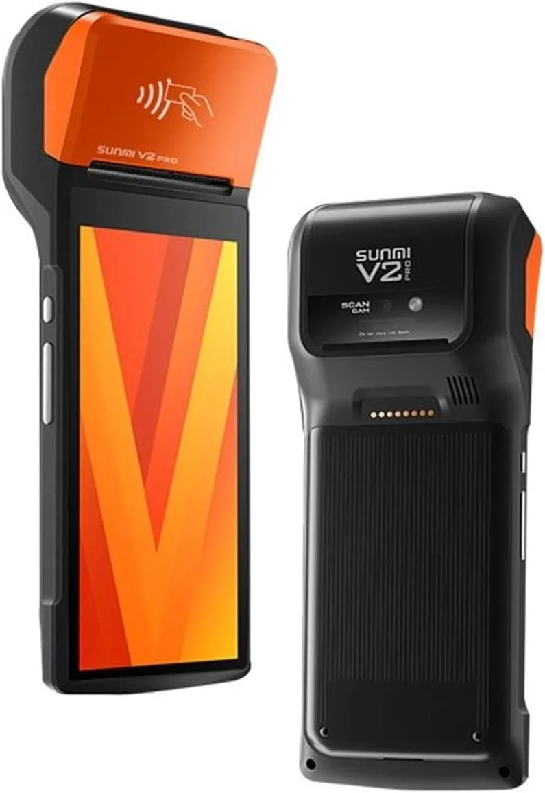 پرینتر لیبل GZDZHP مدل 4G V2 Pro، سیستم POS قابل حمل موبایل با پرینتر حرارتی، پرینتر رسید لیبل توزیع PDA وای فای بی سیم (پایه شارژ)