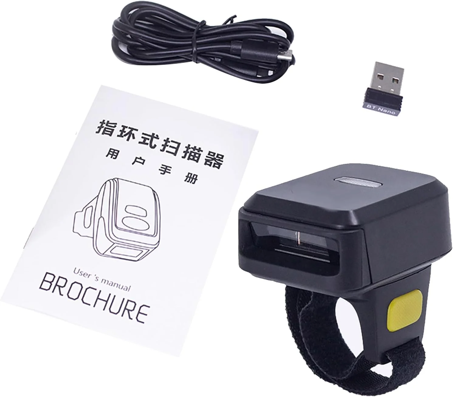 اسکنر بارکد رینگی 1D مدل YDuupxe با پشتیبانی از بلوتوث، اتصال 2.4 گیگاهرتز، مینی بارکد خوان قابل حمل، مناسب برای انبارداری و فروشگاه