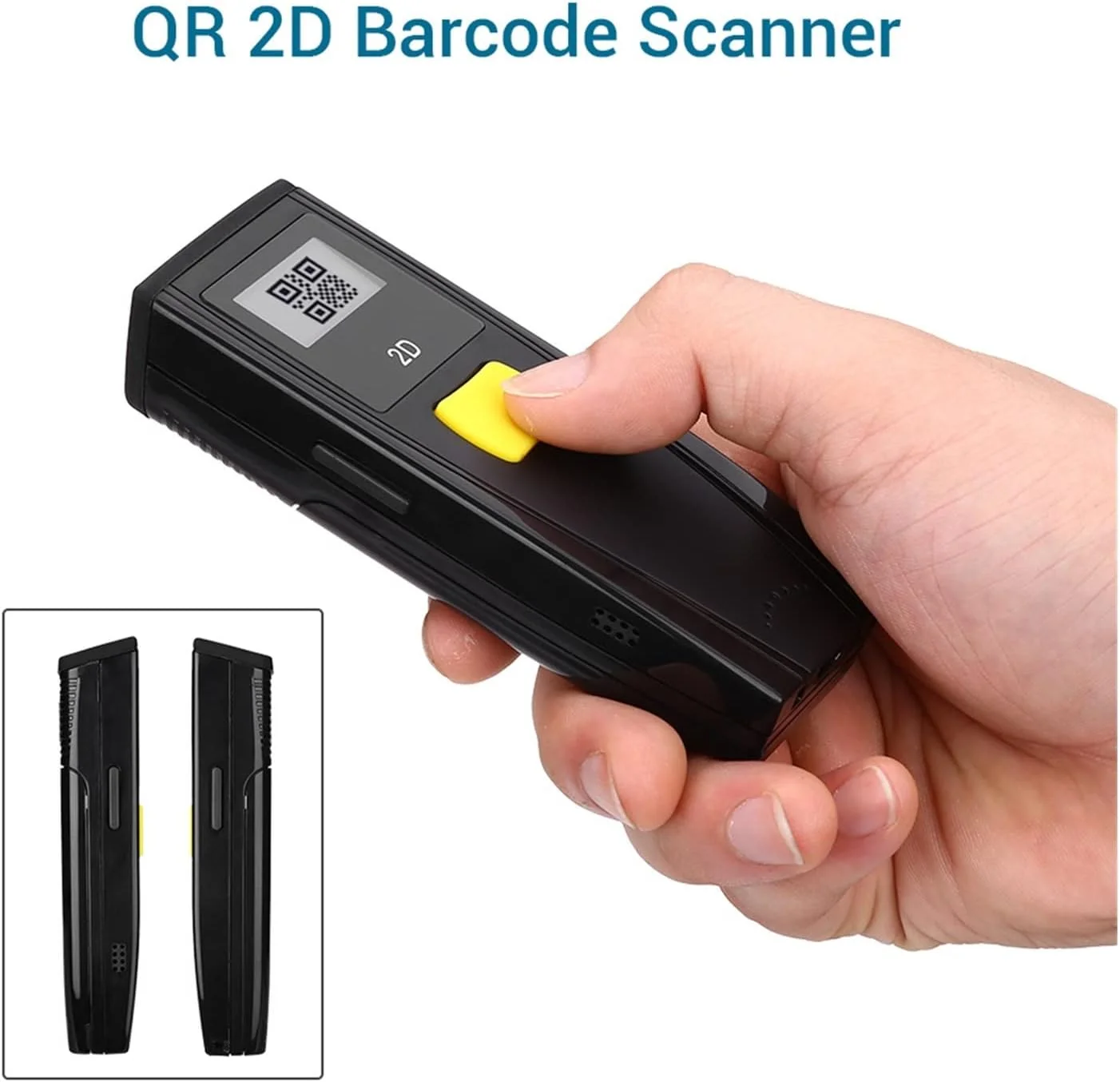 اسکنر بارکد دستی RTYUTT 1D 2D QR، اسکنر بارکد قابل حمل BT 3.0، بارکد خوان سازگار با تلفن های همراه، تبلت و کامپیوتر قابل حمل