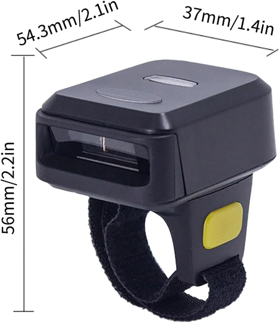 اسکنر بارکد رینگی 1D مدل YDuupxe با پشتیبانی از بلوتوث، اتصال 2.4 گیگاهرتز، مینی بارکد خوان قابل حمل، مناسب برای انبارداری و فروشگاه