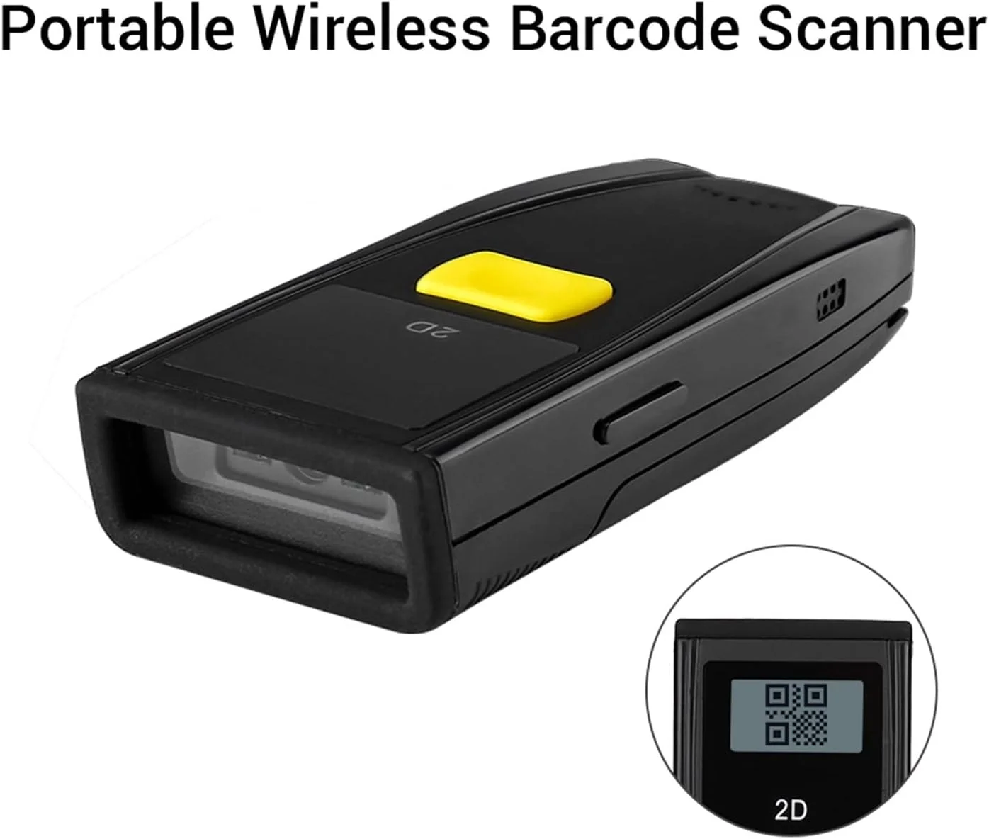 اسکنر بارکد دستی RTYUTT 1D 2D QR، اسکنر بارکد قابل حمل BT 3.0، بارکد خوان سازگار با تلفن های همراه، تبلت و کامپیوتر قابل حمل
