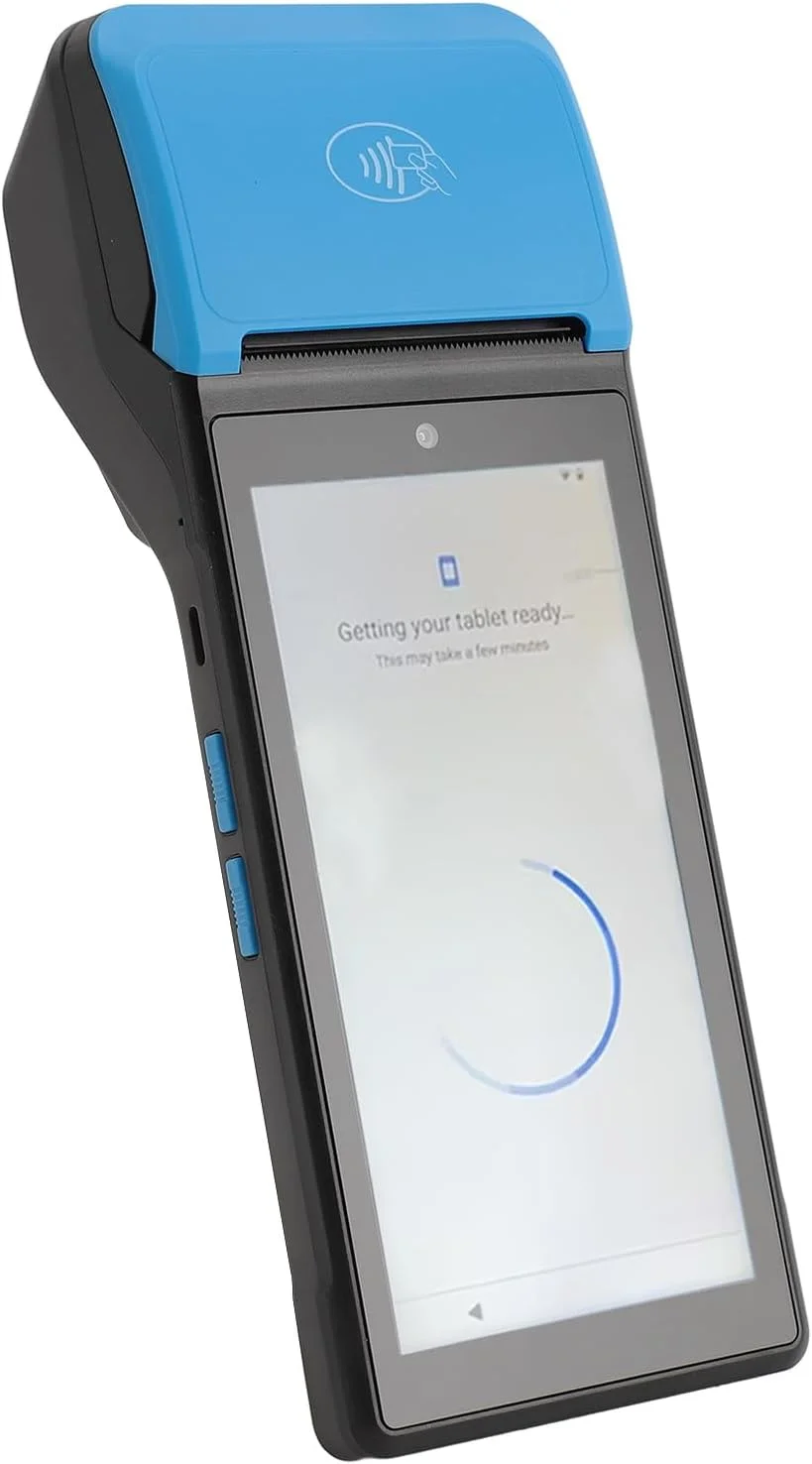 چاپگر رسید POS PDA 58 میلی‌متری، چاپگر PDA قابل حمل با صفحه لمسی 5.5 اینچی، پشتیبانی از 4GLTE WiFi Bluetooth NFC، چاپگر حرارتی برای اندروید 12.0 (اوراسیا)
