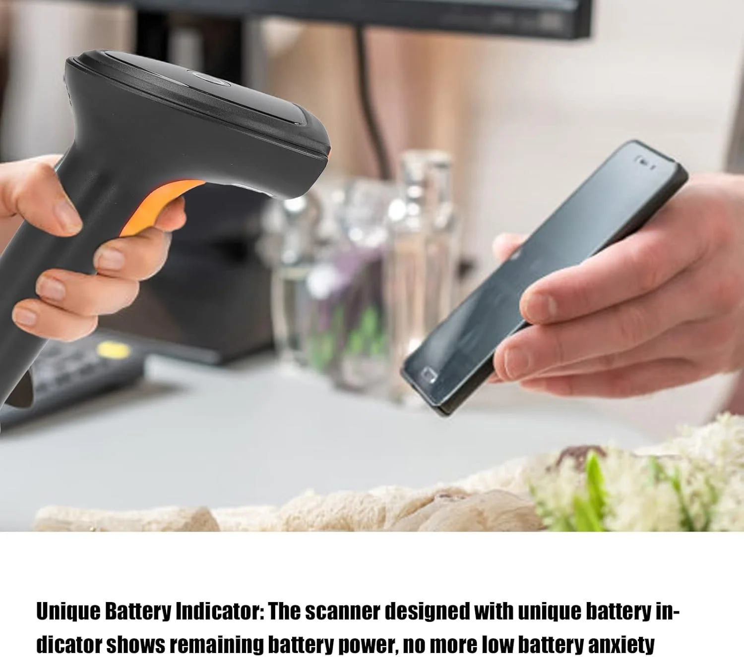 بارکد اسکنر دو بعدی بی سیم دستی با قابلیت انتقال بی سیم 2.4G و باتری داخلی بارکد اسکنر دو بعدی بی سیم دستی با قابلیت انتقال بی سیم 2.4G و باتری داخلی