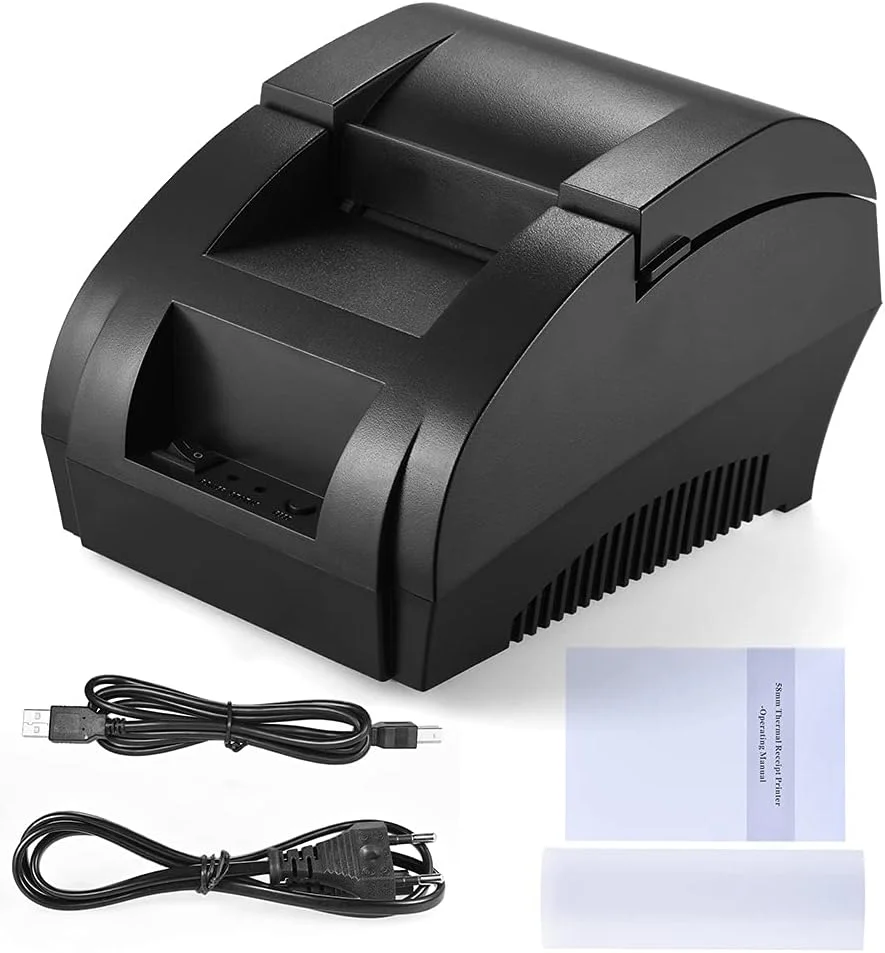 چاپگر حرارتی رسید و فیش 58 میلی متری USB مدل Honsto POS-5890K مناسب رستوران، خرده فروشی و چاپ فیش صندوق