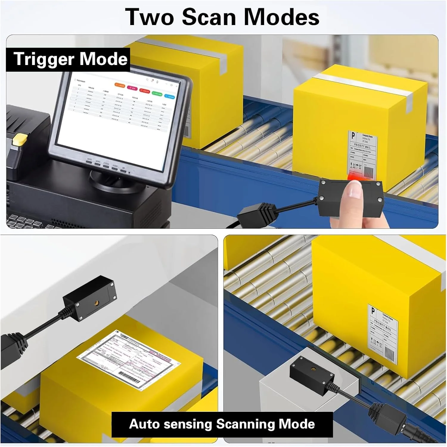 اسکنر بارکد دوبعدی توکار Symcode، موتور اسکن بارکد با پایه ثابت، اسکنر بارکد QR 1D 2D با پوشش فلزی مینی فوق‌العاده مقاوم و حسگر خودکار