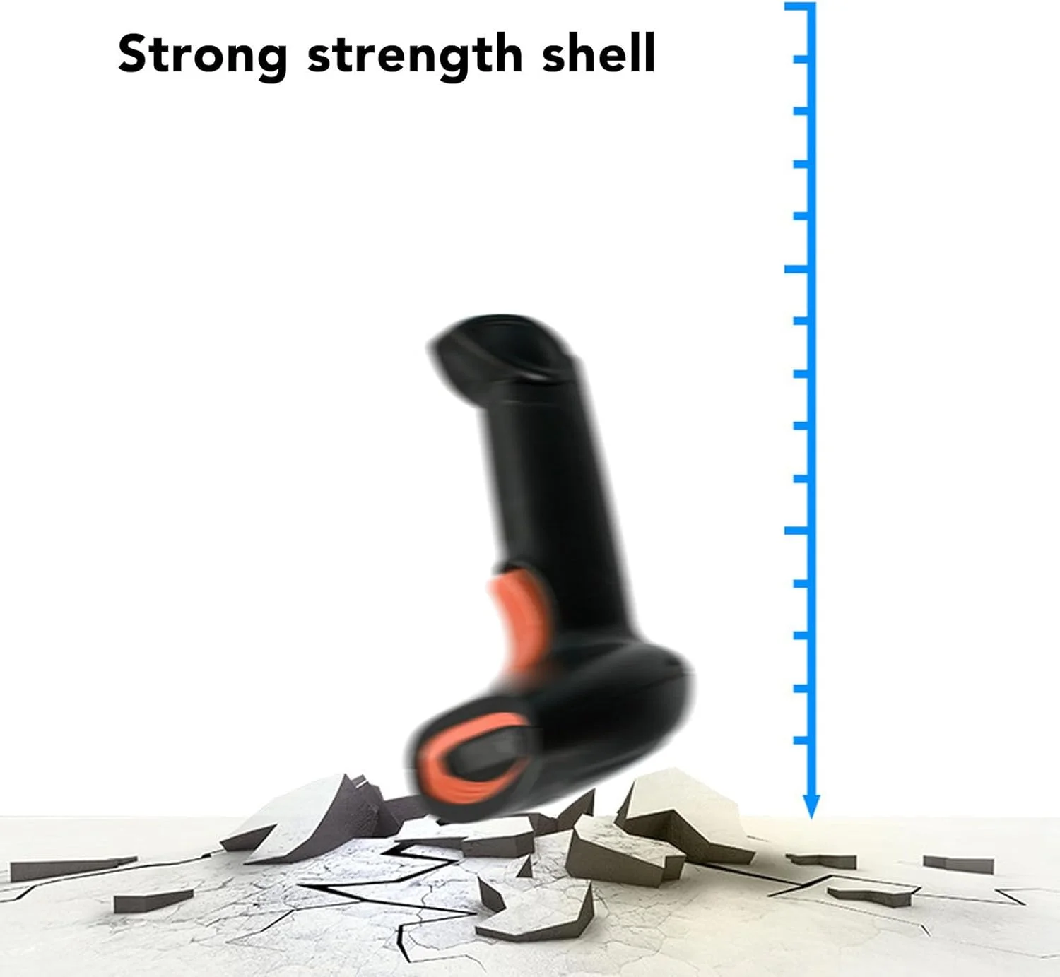 اسکنر بارکد دستی بریلوکسا 1D، اسکنر بارکد بی سیم 2.4G، اسکن سریع، قابلیت تشخیص قوی، بارکد خوان با چراغ نشانگر بازر