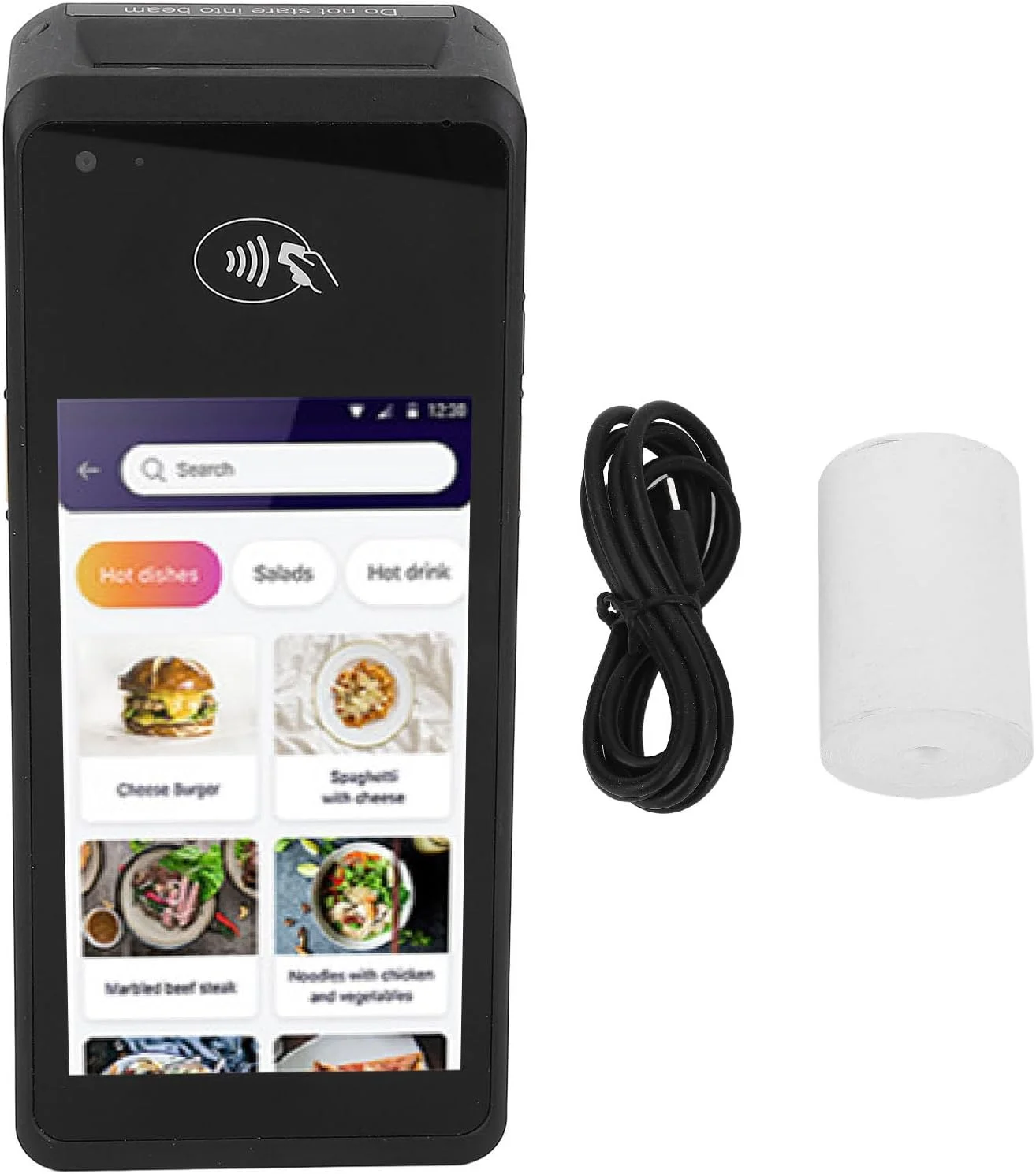 چاپگر رسید POS صفحه نمایش HD 5 اینچی Sunisfa با وای فای 4G، NFC برای اندروید 11، چاپگر حرارتی موبایل، چاپگر تجاری قابل حمل برای صاحبان مشاغل کوچک
