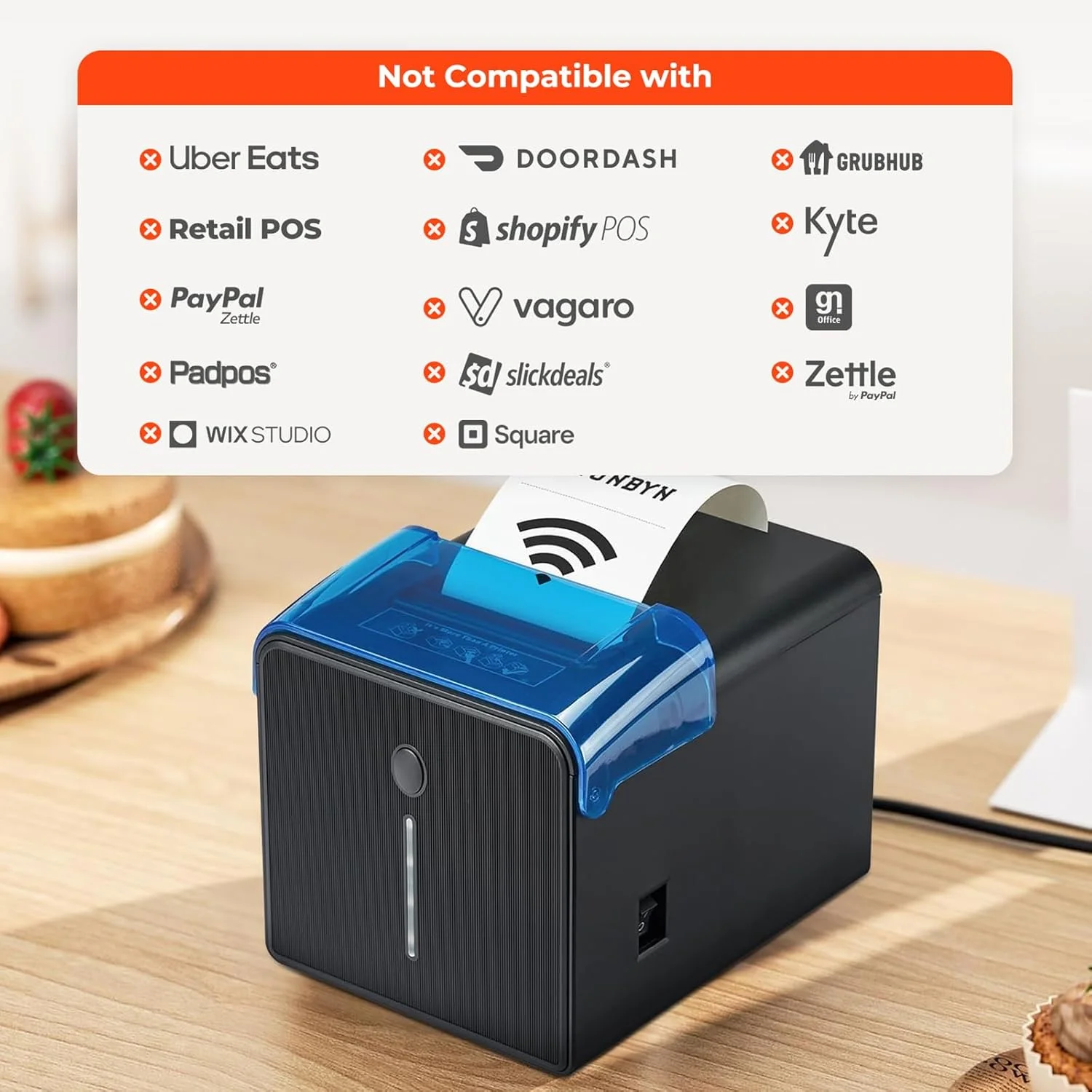 پرینتر رسید وای فای MUNBYN با پورت USB، پرینتر POS 80 میلی متری، پرینتر حرارتی سازگار با Square Mac Windows Chromebook Linux Cash Drawer (عدم پشتیبانی از Zettle POS Paypal Shopify Vagaro Kyte Bluetooth) پرینتر رسید وای فای MUNBYN با پورت USB، پرینتر POS 80 میلی متری، پرینتر حرارتی سازگار با Square Mac Windows Chromebook Linux Cash Drawer (عدم پشتیبانی از Zettle POS Paypal Shopify Vagaro Kyte Bluetooth)