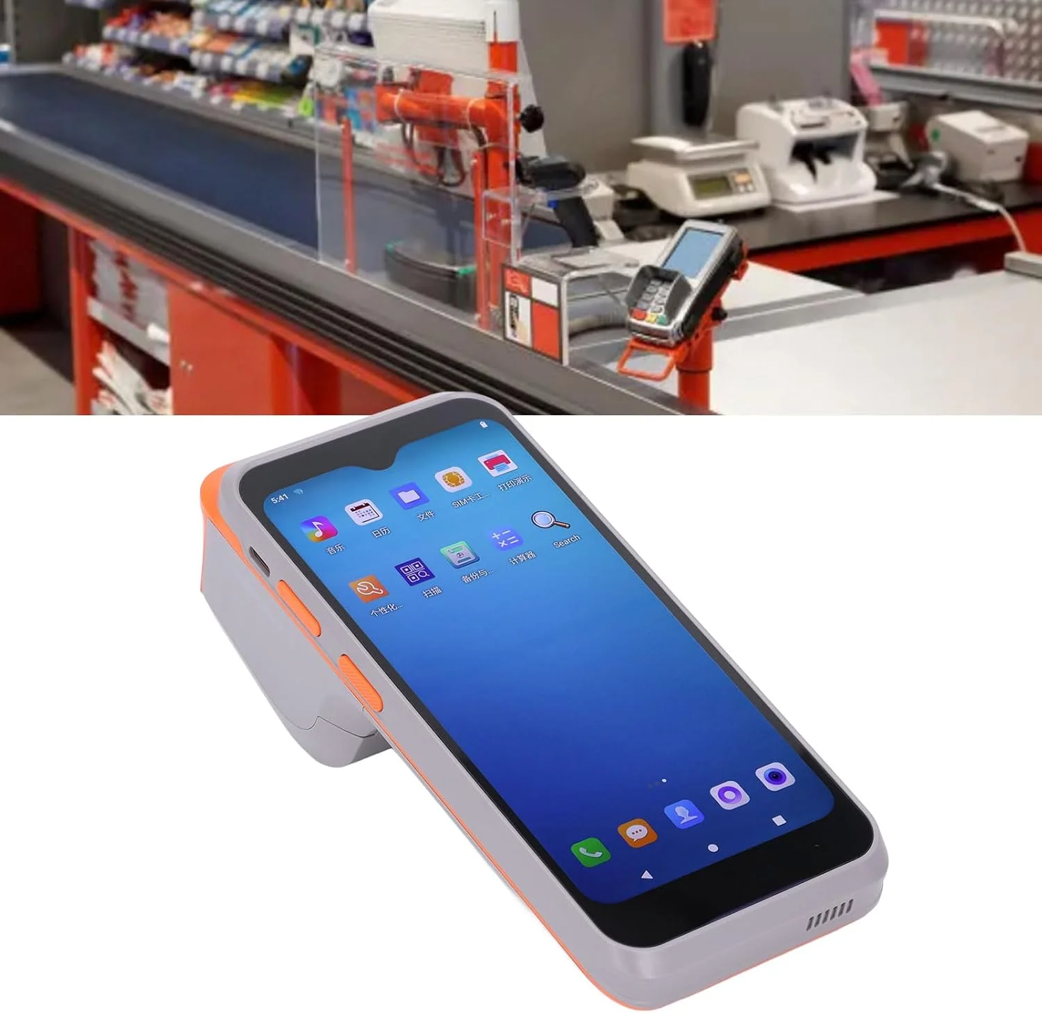 پرینتر رسید Gearwell، پرینتر حرارتی POS، پرینتر رسید دستی با اسکنر دوربین 8 مگاپیکسلی، صفحه نمایش 6.2 اینچی، دستگاه POS چند منظوره پرینتر رسید Gearwell، پرینتر حرارتی POS، پرینتر رسید دستی با اسکنر دوربین 8 مگاپیکسلی، صفحه نمایش 6.2 اینچی، دستگاه POS چند منظوره