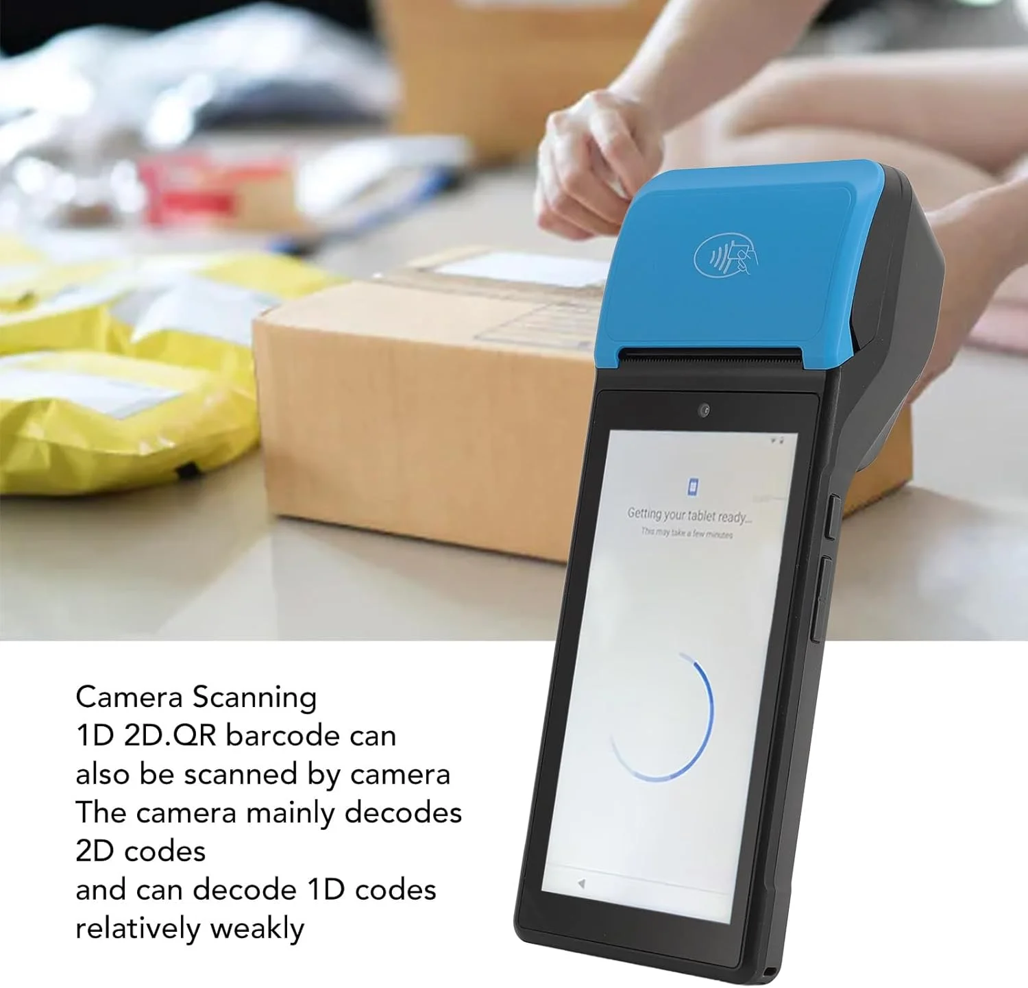 دستگاه چاپگر رسید ترمینال PDA POS، اسکنر بارکد 1D 2D دستی 12، پشتیبانی از NFC، 3G، 4G LTE/5G، WiFi، BT، صفحه لمسی 5.5 اینچی، چاپ حرارتی 58 میلی متری (آمریکای لاتین) دستگاه چاپگر رسید ترمینال PDA POS، اسکنر بارکد 1D 2D دستی 12، پشتیبانی از NFC، 3G، 4G LTE/5G، WiFi، BT، صفحه لمسی 5.5 اینچی، چاپ حرارتی 58 میلی متری (آمریکای لاتین)