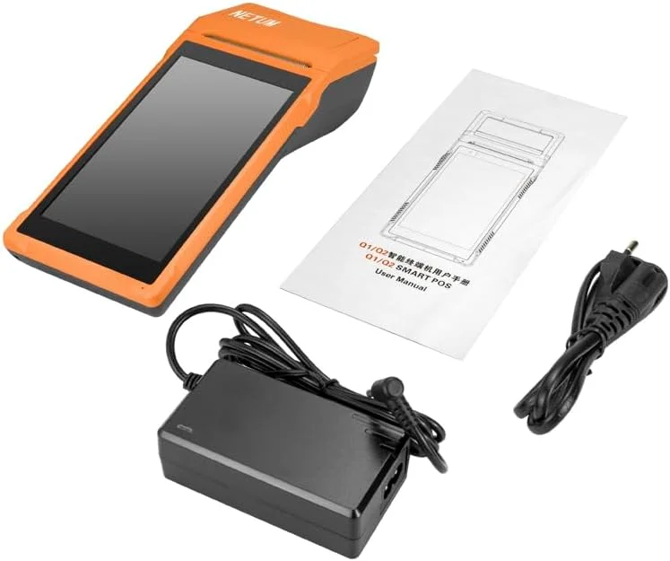 پایانه POS اندرویدی دستی NETUM با چاپگر رسید، جمع‌آوری کننده داده، اسکنر بارکد قابل حمل، بلوتوث، USB، WiFi BT4.0 به همراه رول کاغذ 58 * 35