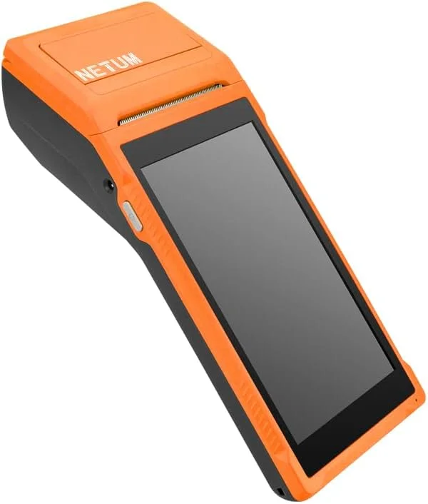 پایانه POS اندرویدی دستی NETUM با چاپگر رسید، جمع‌آوری کننده داده، اسکنر بارکد قابل حمل، بلوتوث، USB، WiFi BT4.0 به همراه رول کاغذ 58 * 35