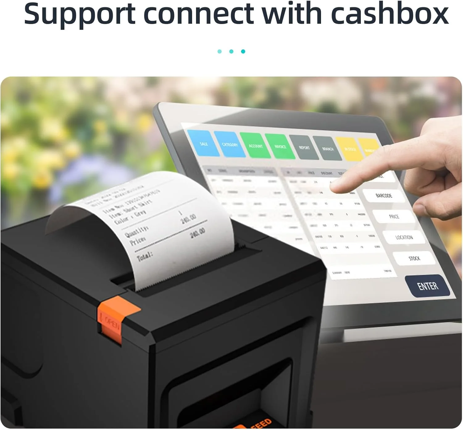 پرینتر رسید حرارتی USB 80 میلی متری Eacam، پرینتر POS با برش خودکار، چاپ حرارتی مستقیم رومیزی سازگار با پشتیبانی از ESC/POS برای کسب و کار حمل و نقل، رستوران، آشپزخانه، سوپرمارکت، فروشگاه خرده فروشی پرینتر رسید حرارتی USB 80 میلی متری Eacam، پرینتر POS با برش خودکار، چاپ حرارتی مستقیم رومیزی سازگار با پشتیبانی از ESC/POS برای کسب و کار حمل و نقل، رستوران، آشپزخانه، سوپرمارکت، فروشگاه خرده فروشی