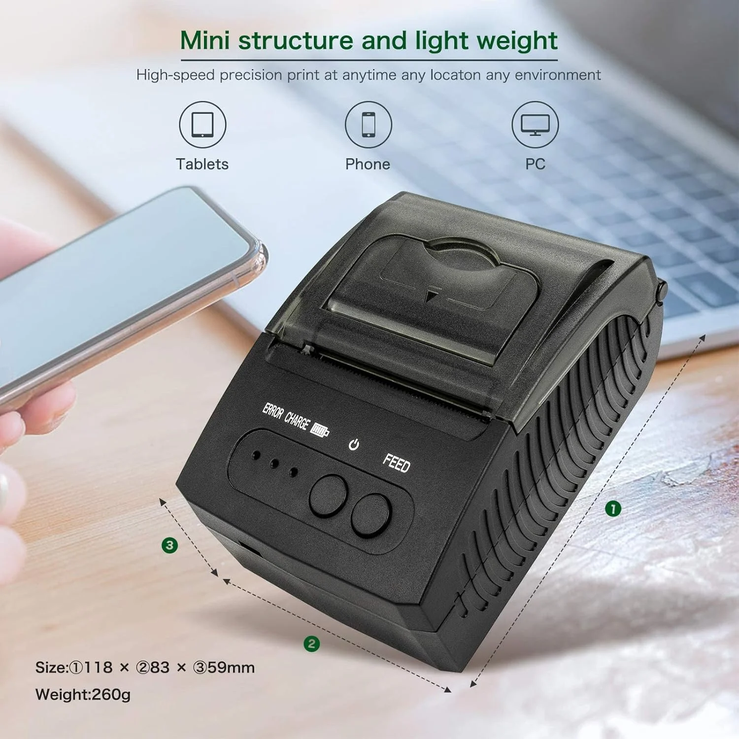 چاپگر رسید بلوتوثی NETUM، چاپگر حرارتی کوچک قابل حمل 58 میلیمتری Pos، سازگار با اندروید/ویندوز چاپگر رسید بلوتوثی NETUM، چاپگر حرارتی کوچک قابل حمل 58 میلیمتری Pos، سازگار با اندروید/ویندوز