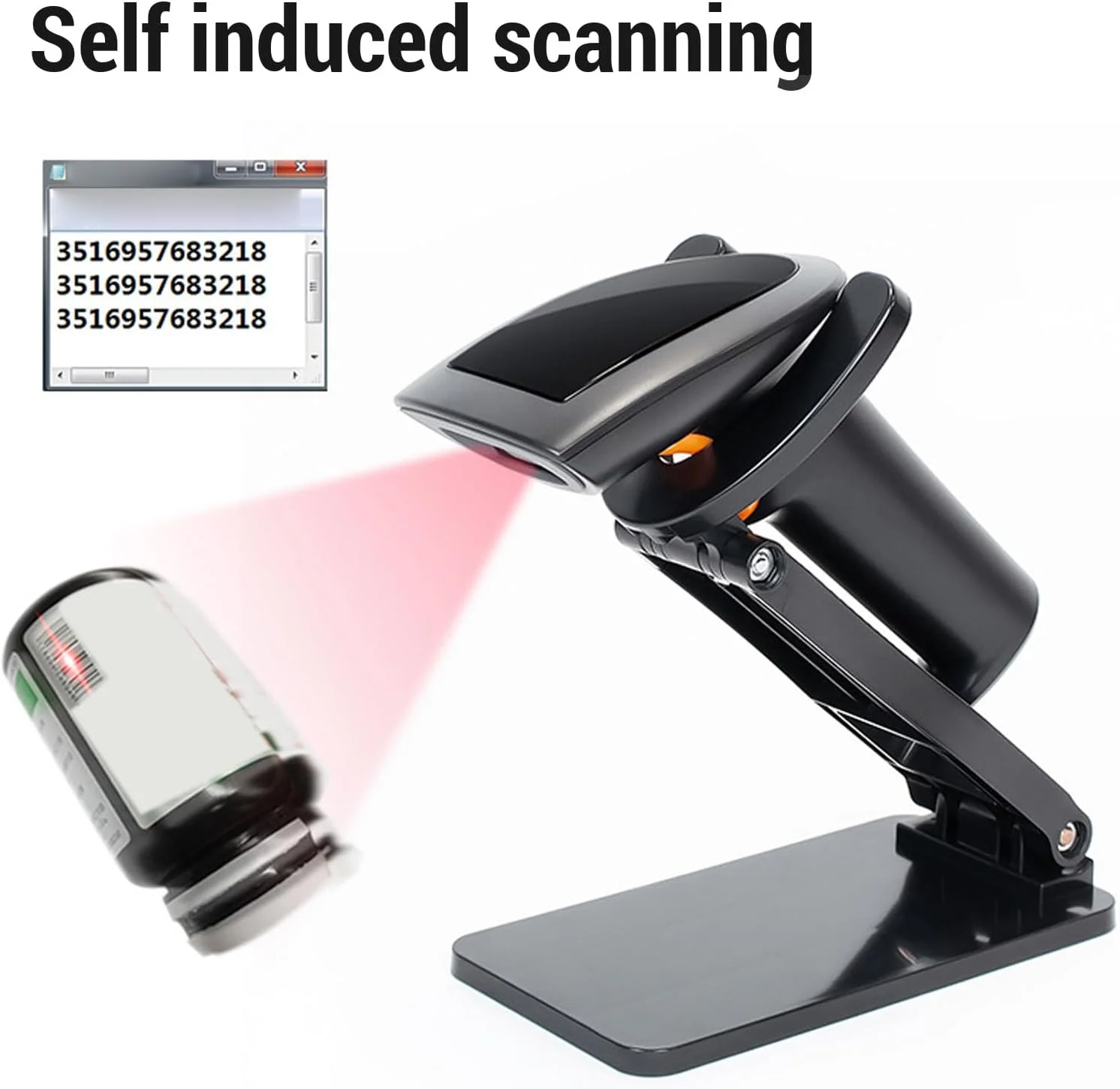 اسکنر بارکد Luocute با پایه، اسکنر QR 1D 2D سیمی USB برای کامپیوتر POS، پشتیبانی از اسکن خودکار صفحه نمایش، بارکد خوان تصویر CMOS دستی برای انبار کتابخانه اسکنر بارکد Luocute با پایه، اسکنر QR 1D 2D سیمی USB برای کامپیوتر POS، پشتیبانی از اسکن خودکار صفحه نمایش، بارکد خوان تصویر CMOS دستی برای انبار کتابخانه