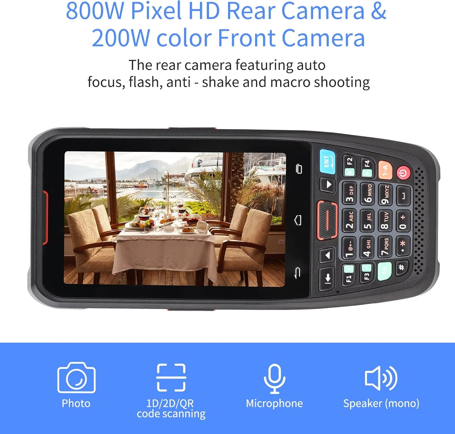 پایانه فروشگاهی دستی Eacam، پایانه PDA اندروید 10.0، اسکنر بارکد 1D/2D/QR، پشتیبانی از ارتباطات 2/3/4G WiFi BT با صفحه نمایش لمسی 4.0 اینچی، چاپگرهای رسید قابل حمل، پایانه پرداخت هوشمند پایانه فروشگاهی دستی Eacam، پایانه PDA اندروید 10.0، اسکنر بارکد 1D/2D/QR، پشتیبانی از ارتباطات 2/3/4G WiFi BT با صفحه نمایش لمسی 4.0 اینچی، چاپگرهای رسید قابل حمل، پایانه پرداخت هوشمند