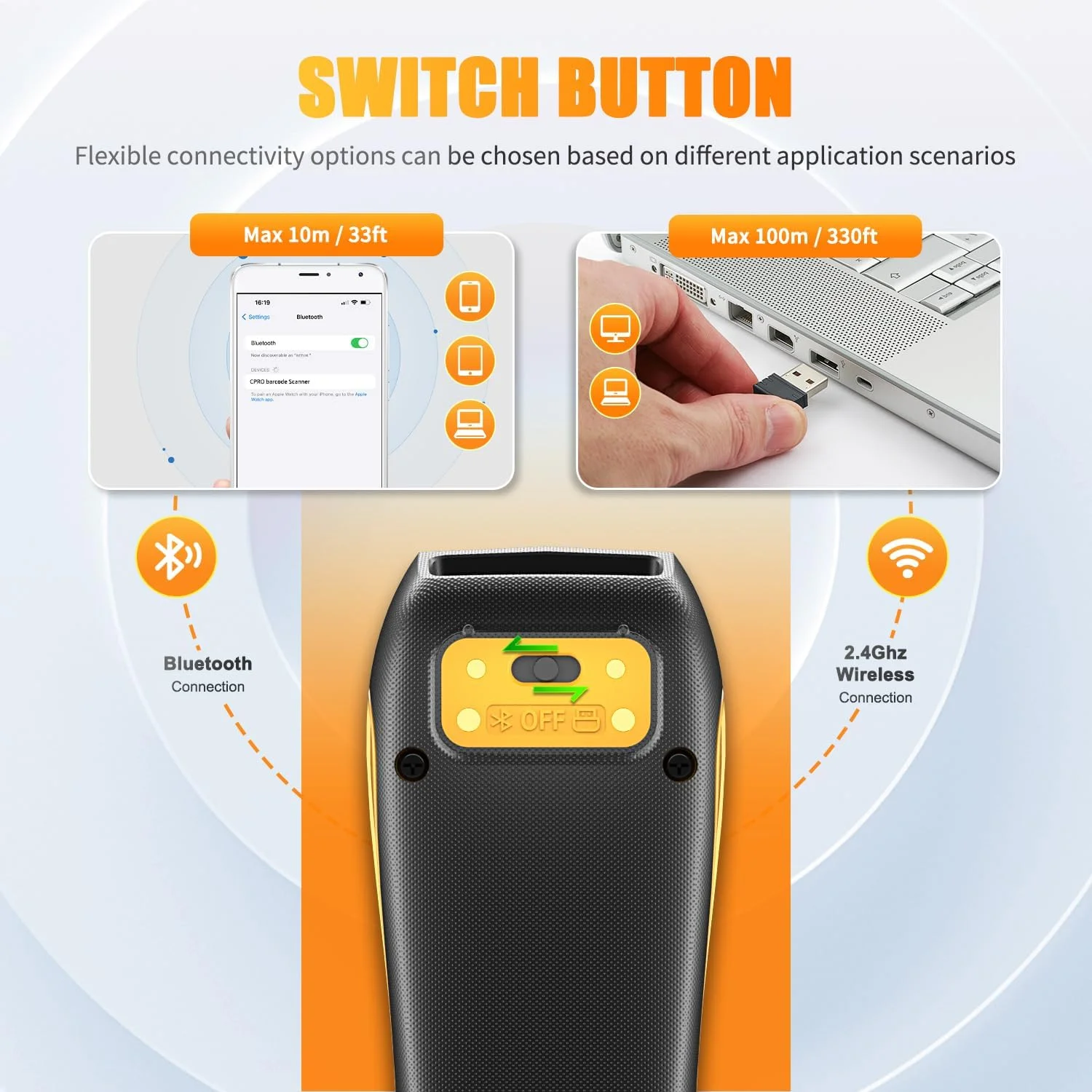 اسکنر بارکدخوان QR کد NETUM CS7501 - اسکنر بارکد بلوتوثی ارتقا یافته، مینی بارکدخوان قابل حمل 1D و 2D برای مدیریت موجودی، اسکنر تصویر بی سیم برای تبلت ها، اندروید، iOS، PC و سیستم های POS اسکنر بارکدخوان QR کد NETUM CS7501 - اسکنر بارکد بلوتوثی ارتقا یافته، مینی بارکدخوان قابل حمل 1D و 2D برای مدیریت موجودی، اسکنر تصویر بی سیم برای تبلت ها، اندروید، iOS، PC و سیستم های POS
