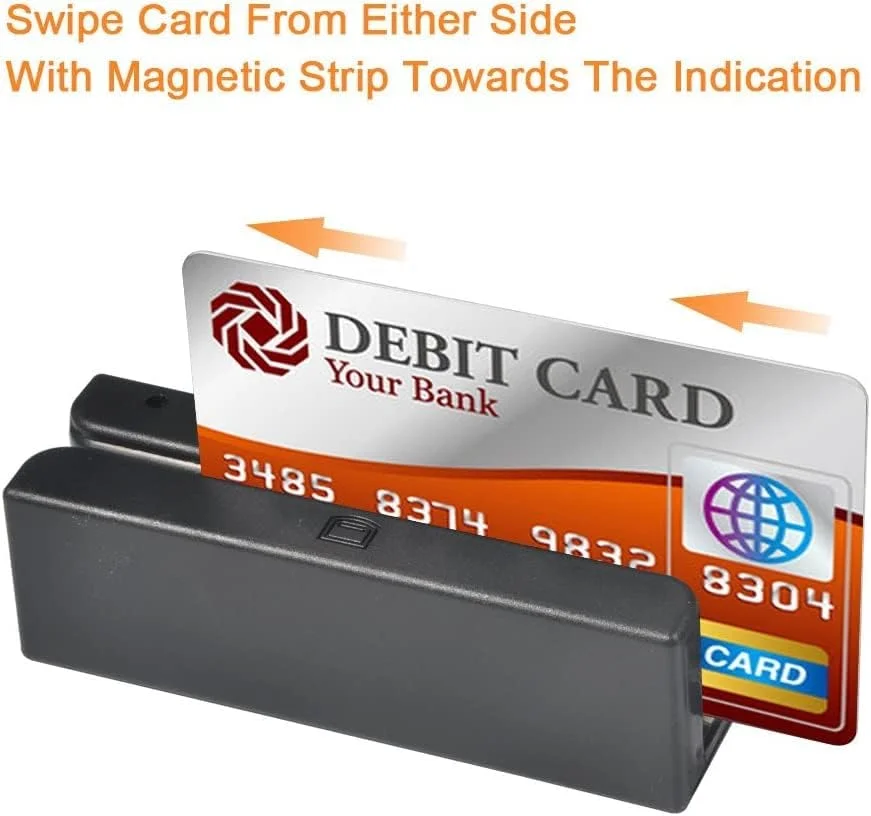 دستگاه کارت خوان اعتباری MSR90 - USB 3 Tracks POS سیستم کارت خوان نوار مغناطیسی برای صندوقدار - مینی Mag Speed Swiper دستگاه کارت خوان اعتباری MSR90 - USB 3 Tracks POS سیستم کارت خوان نوار مغناطیسی برای صندوقدار - مینی Mag Speed Swiper