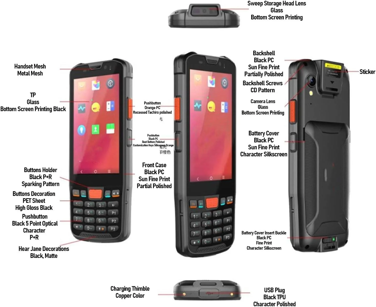 اسکنر بارکد دستی Jectse جمعآوری کننده داده تصویربرداری با وضوح بالا برای انبار، اسکنر 2D وای فای 4G برای مدیریت موجودی اسکنر بارکد دستی Jectse جمعآوری کننده داده تصویربرداری با وضوح بالا برای انبار، اسکنر 2D وای فای 4G برای مدیریت موجودی