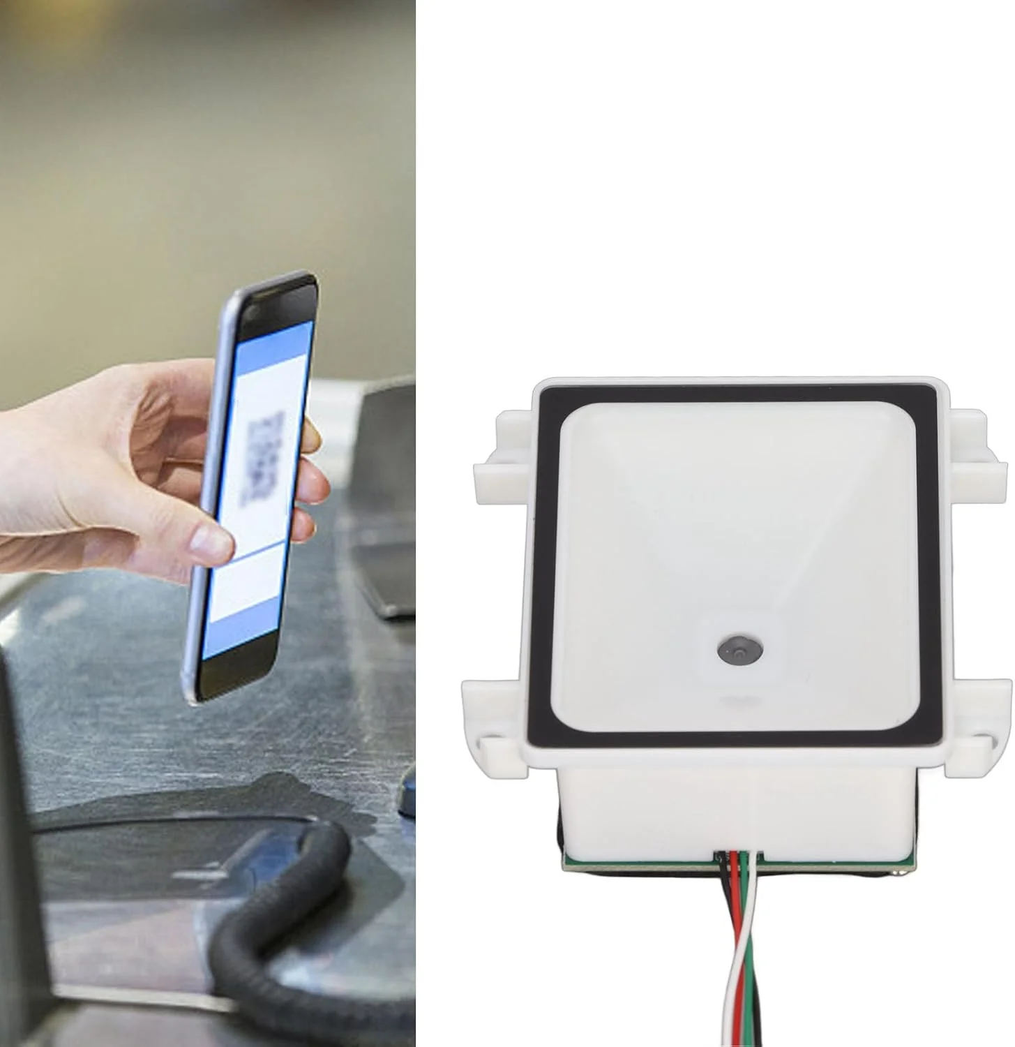 اسکنر بارکد USB رومیزی Jectse با فناوری حسگر خودکار مادون قرمز، Plug and Play برای خواندن کدینگ EAN/UPC/QR، جنس ABS، برای خرده فروشی/