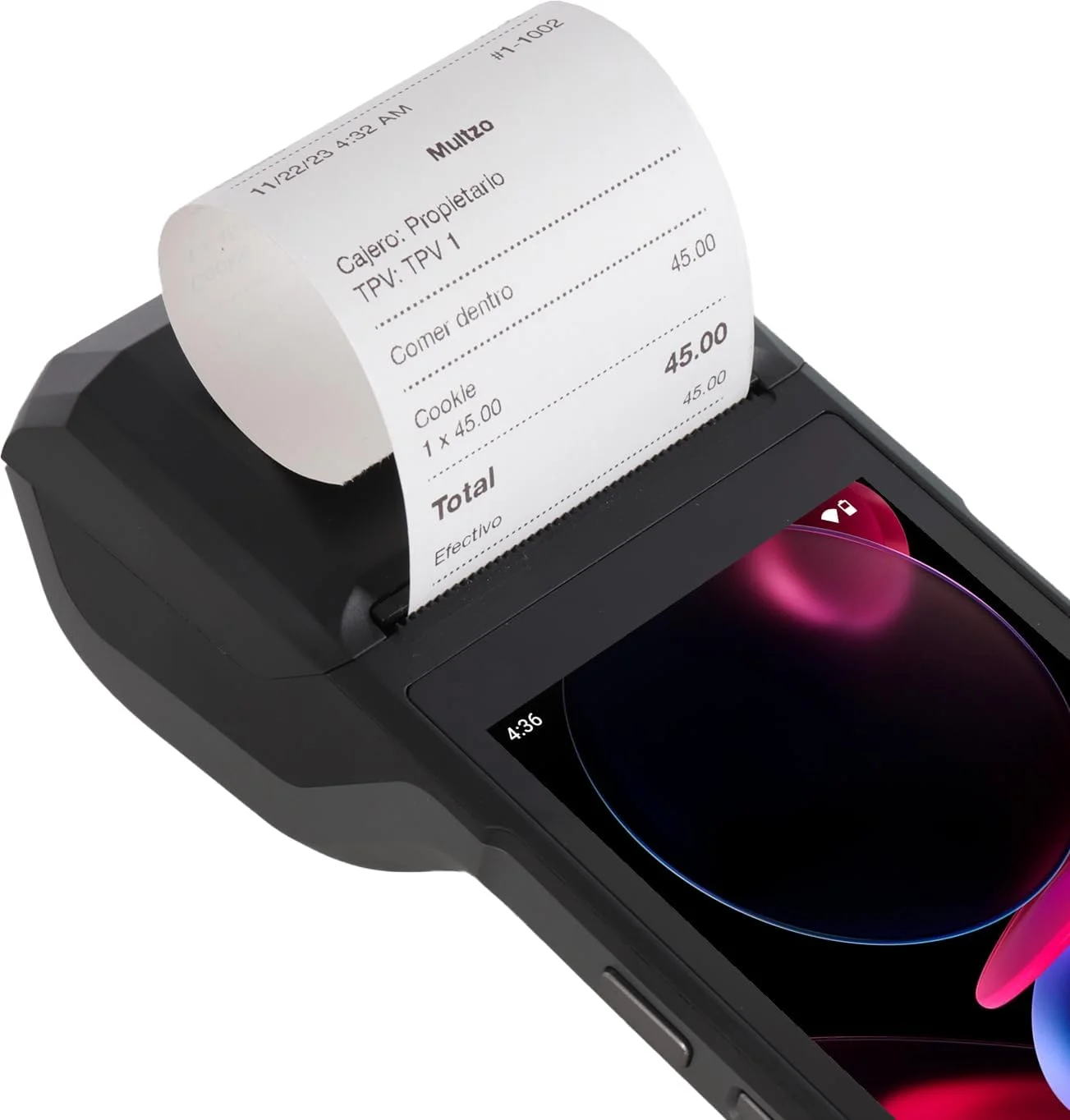 دستگاه پوز موبایل Multzo مدل H10 با پرینتر رسید حرارتی 58 میلیمتری و اندروید 13، صفحه نمایش لمسی 5.5 اینچی. تبلت فروشگاهی موبایل قابل حمل. اسکن بارکدهای 1D/2D/QR. پشتیبانی از 5G. رم 2 گیگابایتی + رام 16 گیگابایتی (مشکی) دستگاه پوز موبایل Multzo مدل H10 با پرینتر رسید حرارتی 58 میلیمتری و اندروید 13، صفحه نمایش لمسی 5.5 اینچی. تبلت فروشگاهی موبایل قابل حمل. اسکن بارکدهای 1D/2D/QR. پشتیبانی از 5G. رم 2 گیگابایتی + رام 16 گیگابایتی (مشکی)