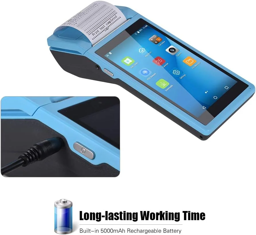 lilistore ترمینال POS هوشمند چاپگر PDA دستی همه کاره پرینترهای قابل حمل بی سیم عملکرد ترمینال پرداخت هوشمند ارتباط BT/WiFi/USB OTG/3G lilistore ترمینال POS هوشمند چاپگر PDA دستی همه کاره پرینترهای قابل حمل بی سیم عملکرد ترمینال پرداخت هوشمند ارتباط BT/WiFi/USB OTG/3G