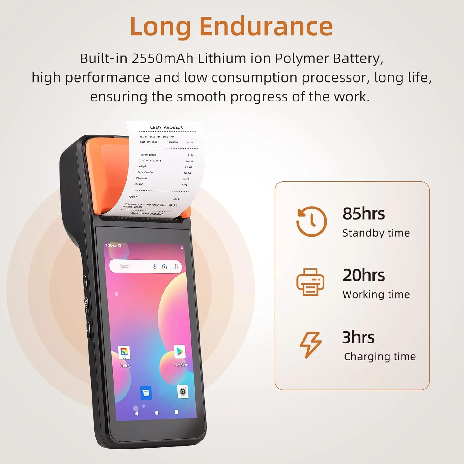 پرینتر رسید حرارتی POS قابل حمل Irfora H5 3G با سیستم عامل اندروید 8.1، اسکنر بارکد 1D/2D، ترمینال PDA با صفحه لمسی 5.0 اینچی و چاپ لیبل حرارتی 58 میلی متری برای سوپرمارکت و رستوران پرینتر رسید حرارتی POS قابل حمل Irfora H5 3G با سیستم عامل اندروید 8.1، اسکنر بارکد 1D/2D، ترمینال PDA با صفحه لمسی 5.0 اینچی و چاپ لیبل حرارتی 58 میلی متری برای سوپرمارکت و رستوران