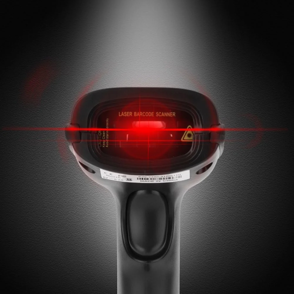 اسکنر بارکد بی سیم، اسکنر بارکد خوان USB بی سیم 2.4 گیگاهرتزی دستی برای / 7/8 / 10 / مناسب برای انبار، سوپرمارکت، هتل، بخش، بارکدها (مشکی)