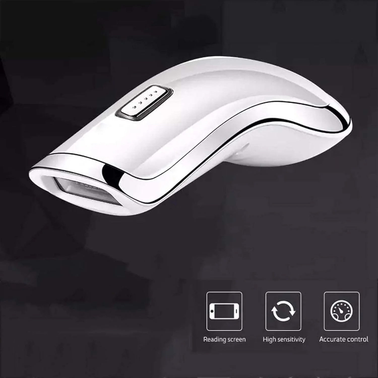 اسکنر بارکد دستی GDJxcvb برای فروشگاه کتابخانه، اسکنر بارکد بی سیم 2.4G، اسکنر بارکد 1D 2D دستی، اتصال بلوتوث، دستگاه خواندن کد QR (مشکی، بی سیم 2.4G)