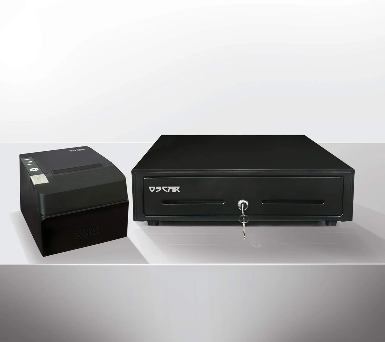 سیستم فروشگاهی OSCAR Value Your Business با پردازنده Core i5 / رم 4 گیگابایت / SSD 128 گیگابایت | ترمینال POS لمسی 15 اینچی + چاپگر حرارتی رسید 80 میلی‌متری + کشوی پول 5 اسکناس 8 سکه (بدون نرم افزار POS)