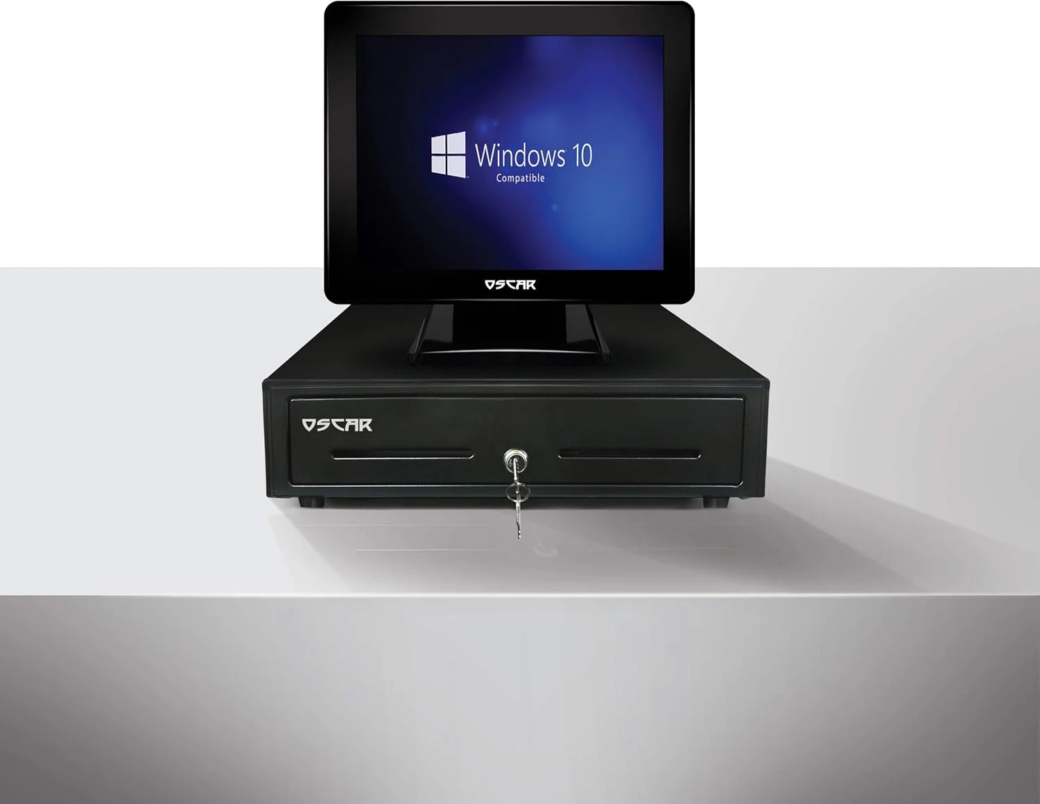 سیستم فروشگاهی OSCAR Value Your Business با پردازنده Core i5 / رم 4 گیگابایت / SSD 128 گیگابایت | ترمینال POS لمسی 15 اینچی + چاپگر حرارتی رسید 80 میلی‌متری + کشوی پول 5 اسکناس 8 سکه (بدون نرم افزار POS)