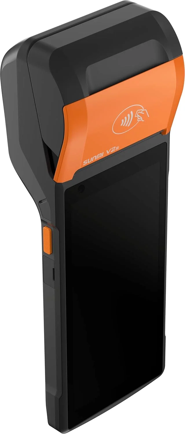 دستگاه پوز موبایل SKYPOS با سیستم عامل اندروید 11، مدل Sunmi V2S، حافظه 2GB/16GB، دوربین دوگانه، 4G، Wi-Fi، NFC و پرینتر