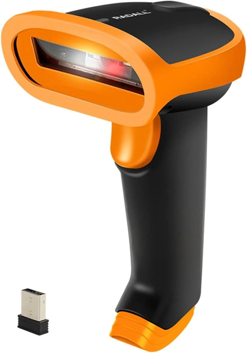 اسکنر بارکد 2 بعدی 1 بعدی بی سیم 2.4G USB دستی، اسکنر بارکد با ماشه دستی، سازگار با صفحه نمایش کاغذی، سازگار با سیستم های ویندوز 7، 8، 10، XP برای سوپرمارکت