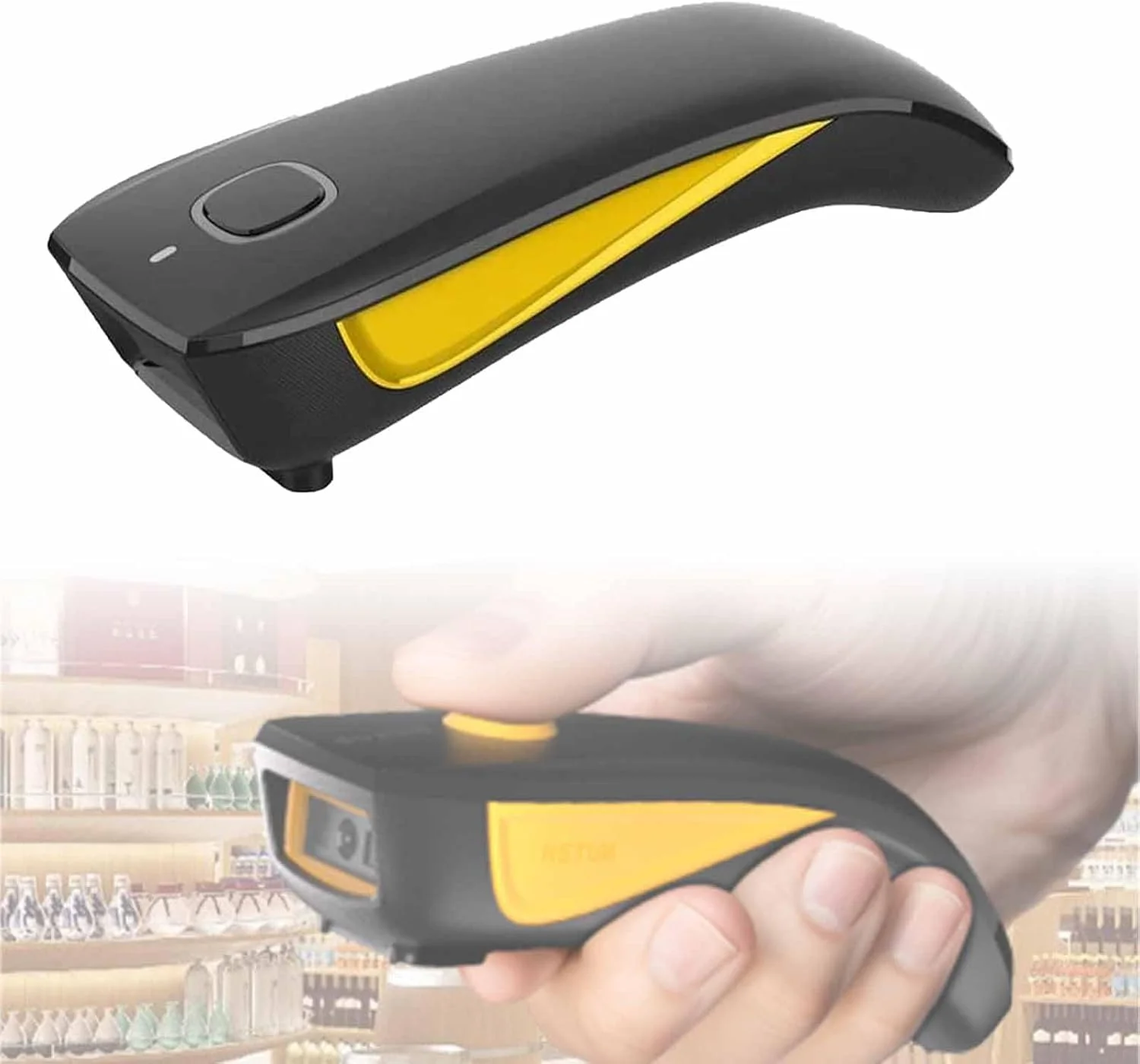 اسکنر بارکد QR دو بعدی دستی - روش اتصال 3 در 1، پشتیبانی از چندین زبان، سازگار با سیستم عامل های اصلی، مناسب برای پرداخت موبایلی، سوپرمارکت ها، فروشگاه های خرده فروشی، مشکی