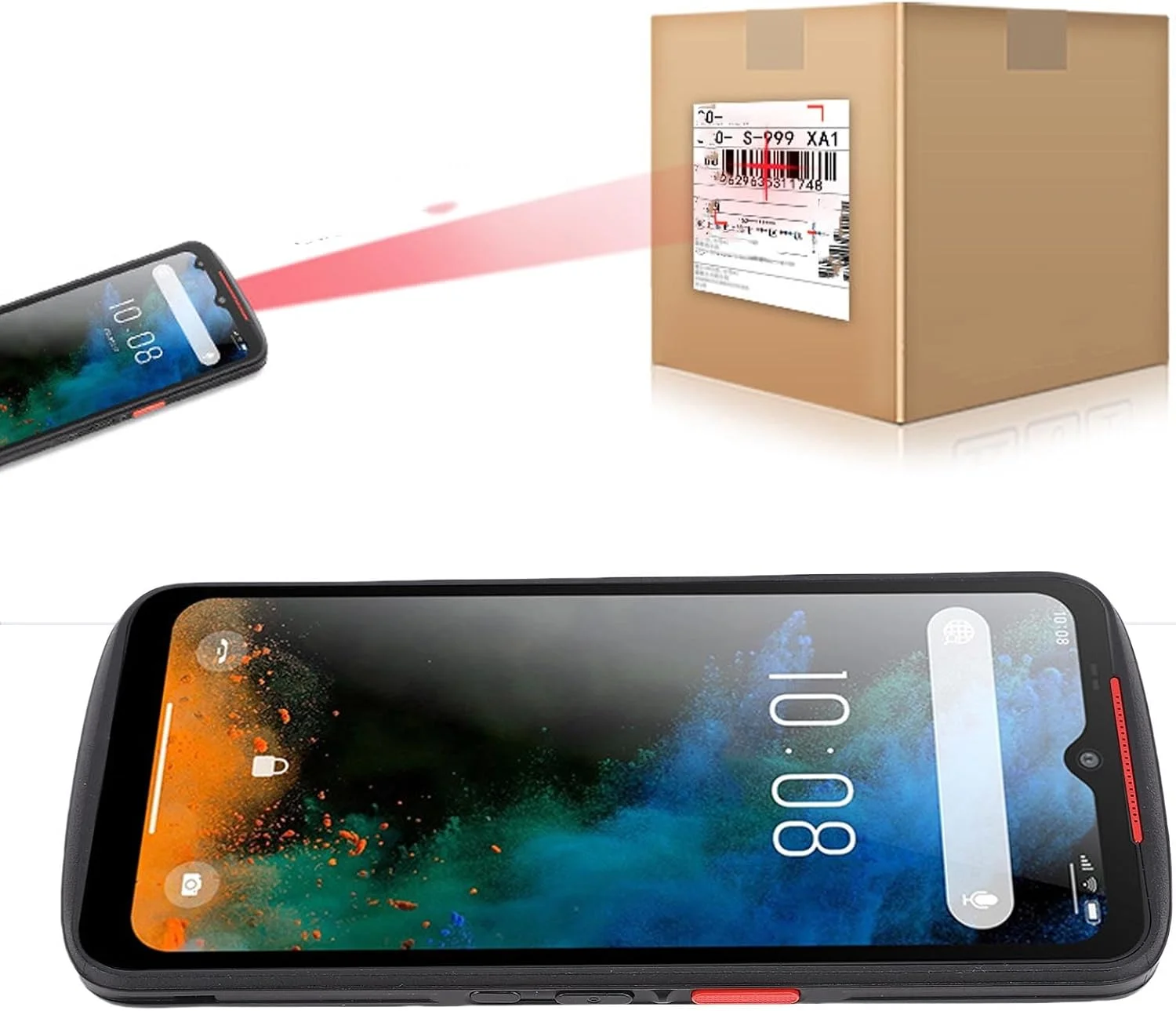 اسکنر بارکد دستی Jectse WiFi 6 با استاندارد IP68 ضد آب، اسکنر انبارداری 1D 2D QR برای خرده فروشی