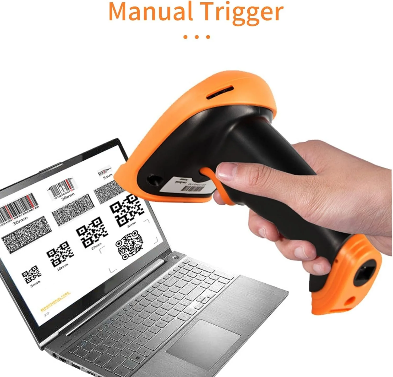 اسکنر بارکد 2 بعدی 1 بعدی بی سیم 2.4G USB دستی، اسکنر بارکد با ماشه دستی، سازگار با صفحه نمایش کاغذی، سازگار با سیستم های ویندوز 7، 8، 10، XP برای سوپرمارکت اسکنر بارکد 2 بعدی 1 بعدی بی سیم 2.4G USB دستی، اسکنر بارکد با ماشه دستی، سازگار با صفحه نمایش کاغذی، سازگار با سیستم های ویندوز 7، 8، 10، XP برای سوپرمارکت