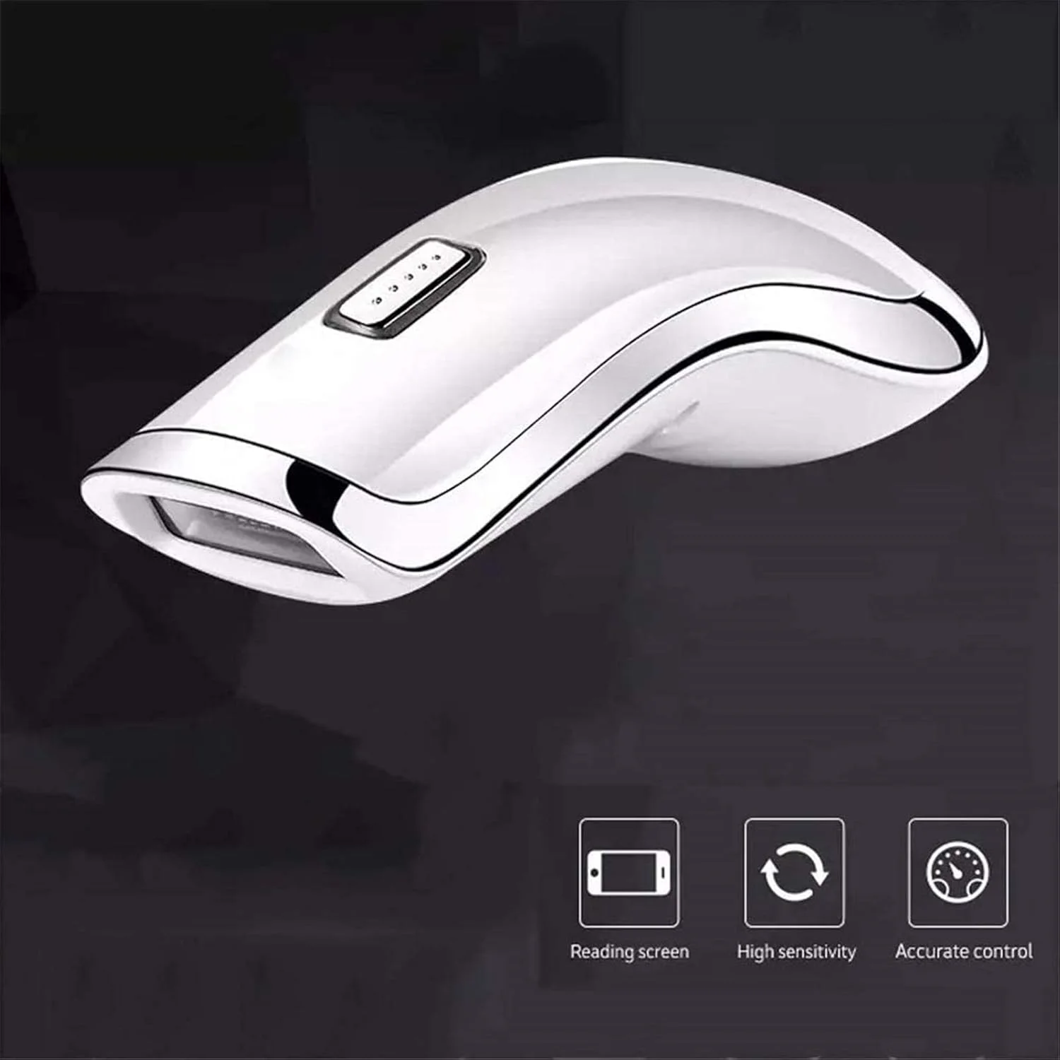 اسکنر بارکد دستی GZDpwgn، اسکنر بارکد 2.4G بی سیم، اسکنر بارکد 1D 2D دستی، اتصال بلوتوث، دستگاه خواندن و اسکن کدهای QR، سریع و دقیق (مشکی، بلوتوث)