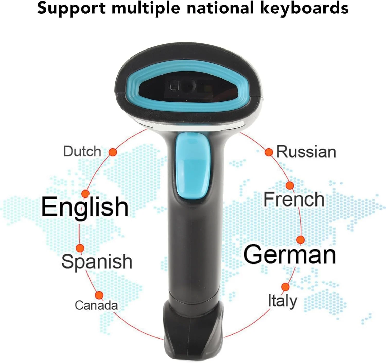 اسکنر بارکد عمومی، اسکنر دستی بارکد 1D 2D با صدای هوشمند برای انبار فروشگاه اسکنر بارکد عمومی، اسکنر دستی بارکد 1D 2D با صدای هوشمند برای انبار فروشگاه