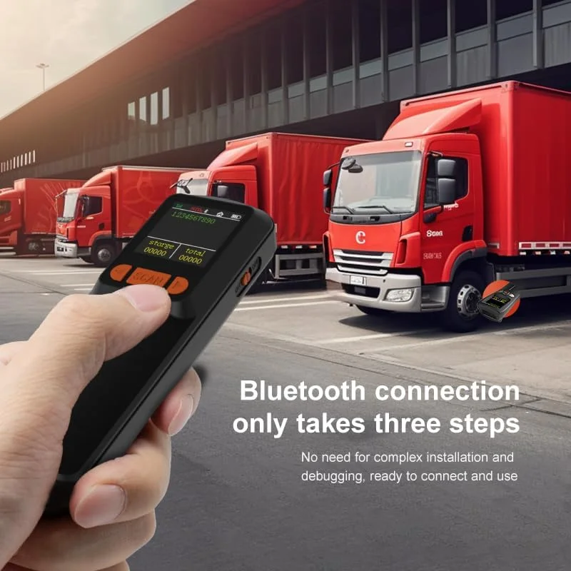 اسکنر بارکد بلوتوثی بی سیم مینی NEOVELLE - اسکنر تفنگی قابل حمل 1 بعدی و 2 بعدی با صفحه نمایش، ذخیره سازی، بی سیم، دستی، مدیریت موجودی با راندمان بالا، USB QR (تفنگ اسکن RT9)