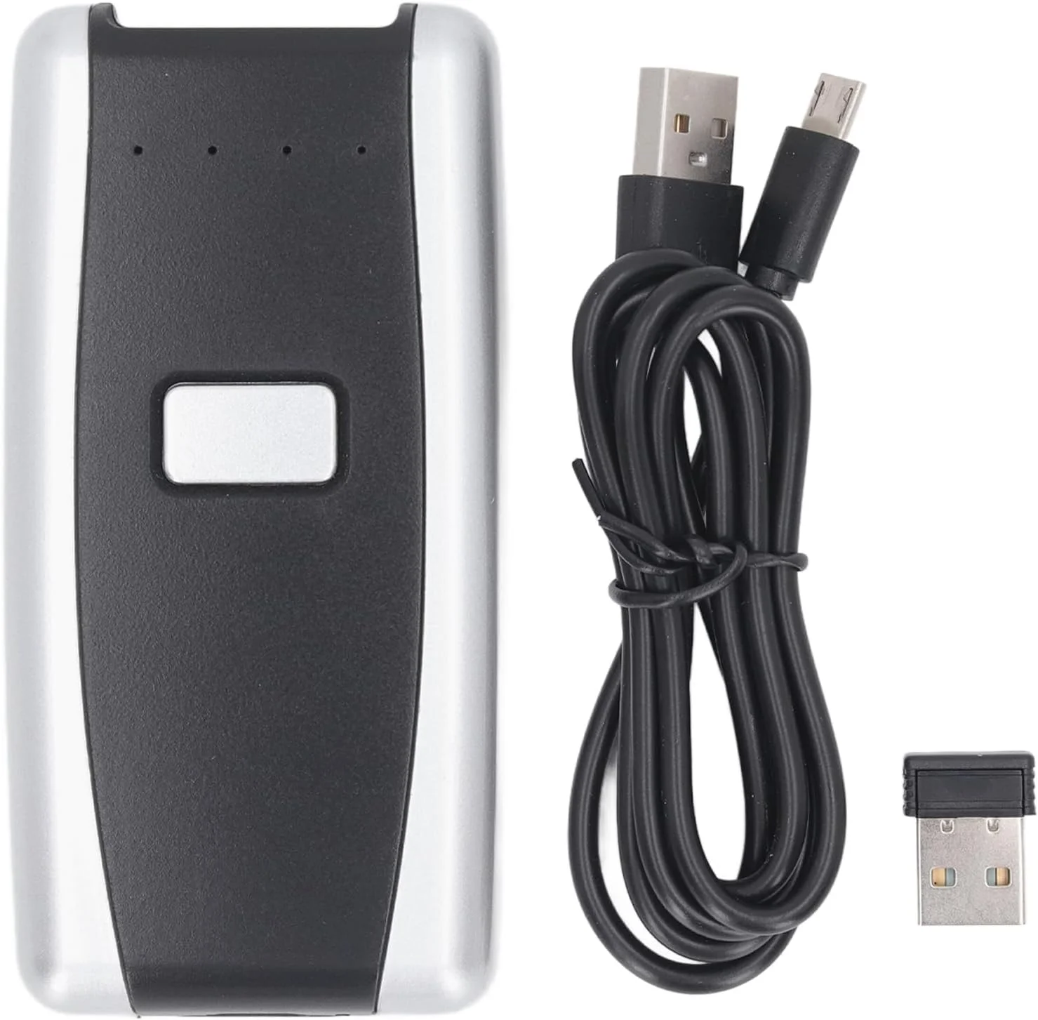 اسکنر بارکد Gearwell، بارکد خوان CCD بلوتوثی و اسکنر بی سیم 2.4 گیگاهرتزی با نور قرمز برای اسکن بارکدهای 1D 2D QR، اسکنر بارکد جیبی برای استفاده در مراکز خرید