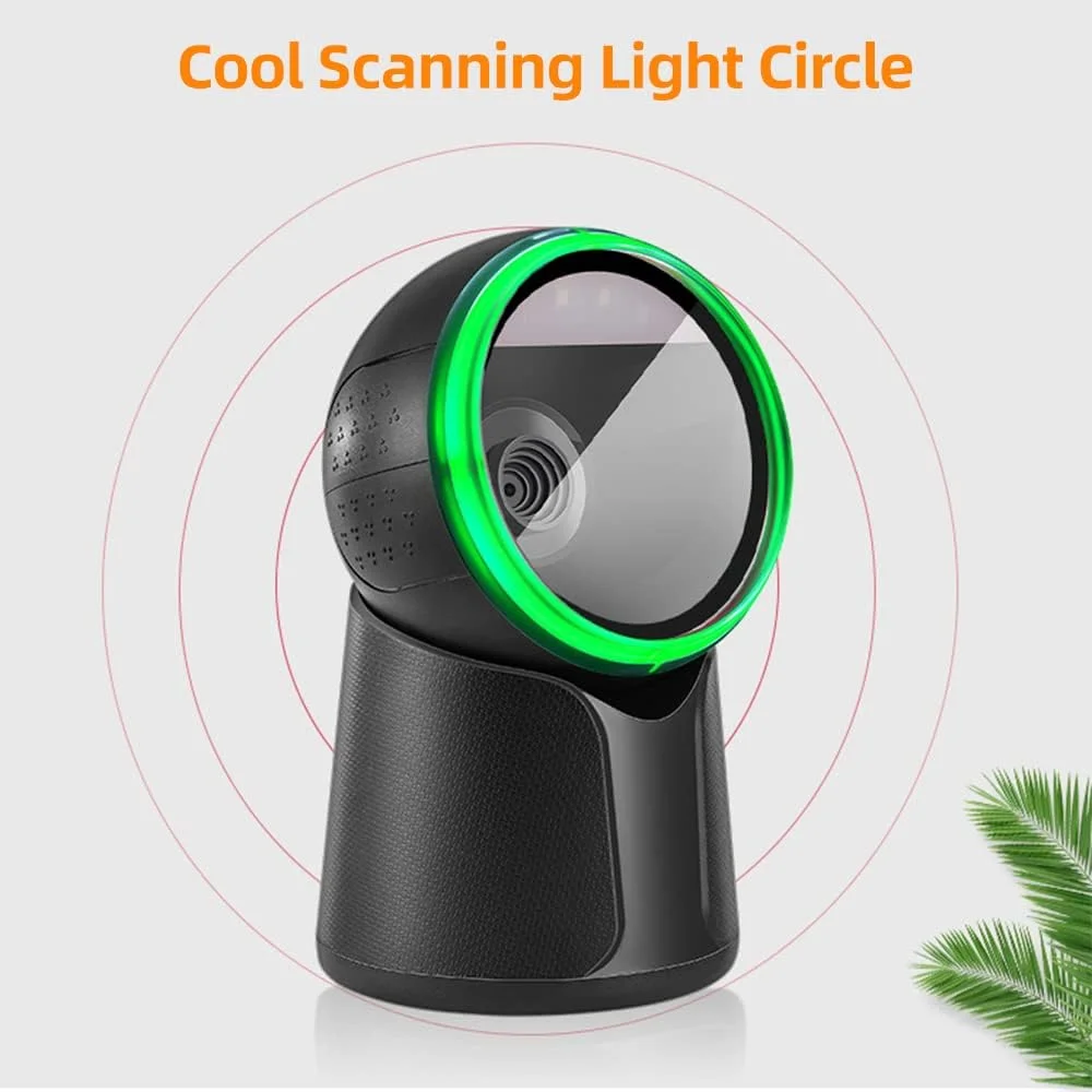 اسکنر بارکد سیمی USB یک بعدی و QR کد برای سوپرمارکت، رستوران، فروشگاه خرده فروشی، انبار