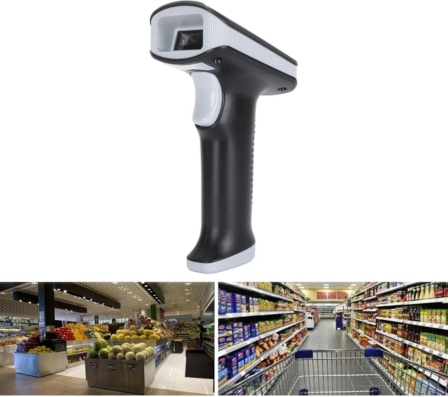 اسکنر بارکد QR دستی، UHF 2.4G سیمی USB 3 حالته CMOS جهانی با سرعت بالا، برای انبار، کتابخانه، داروخانه، سوپرمارکت، فروشگاه اسکنر بارکد QR دستی، UHF 2.4G سیمی USB 3 حالته CMOS جهانی با سرعت بالا، برای انبار، کتابخانه، داروخانه، سوپرمارکت، فروشگاه